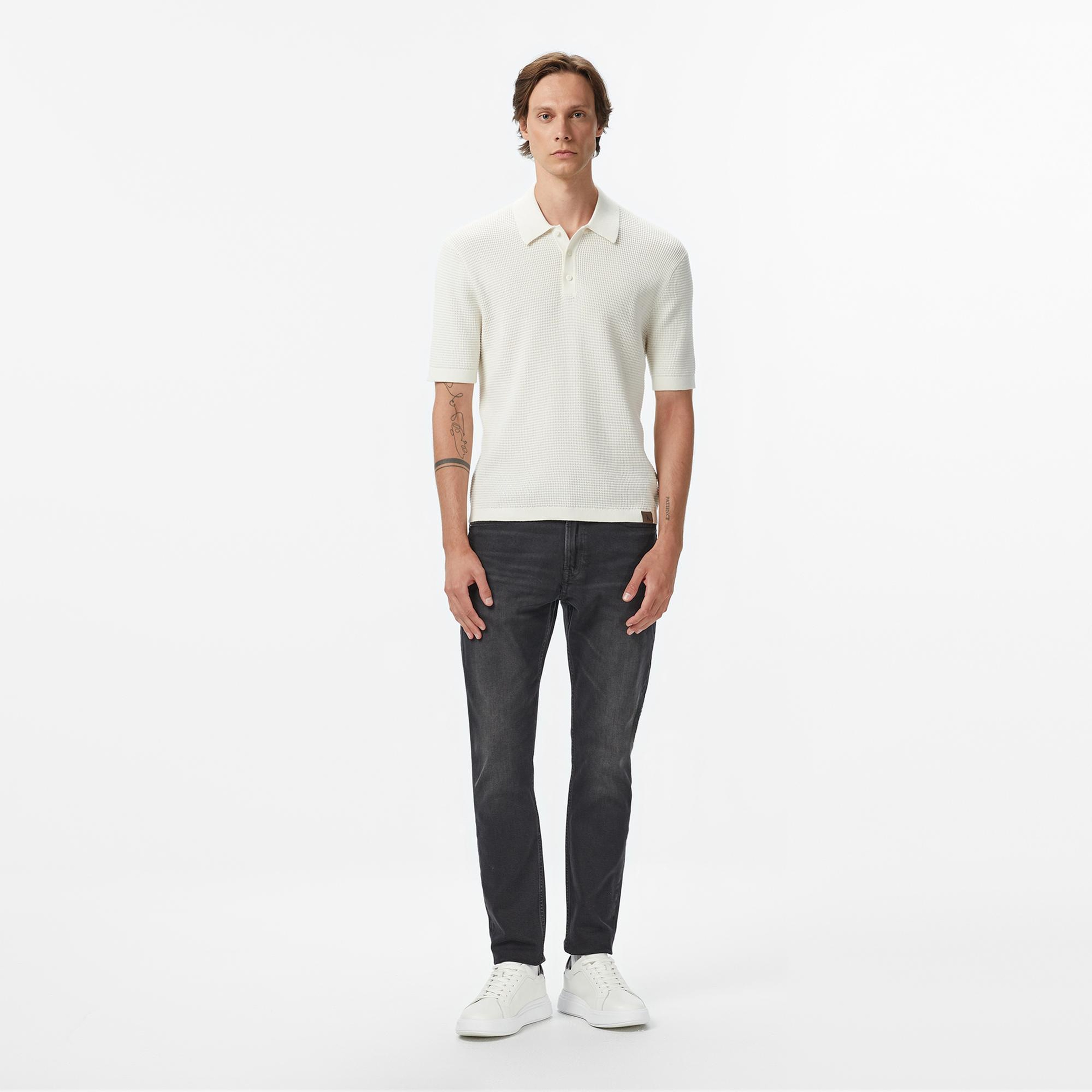 Calvin Klein Cotton Erkek Beyaz Triko