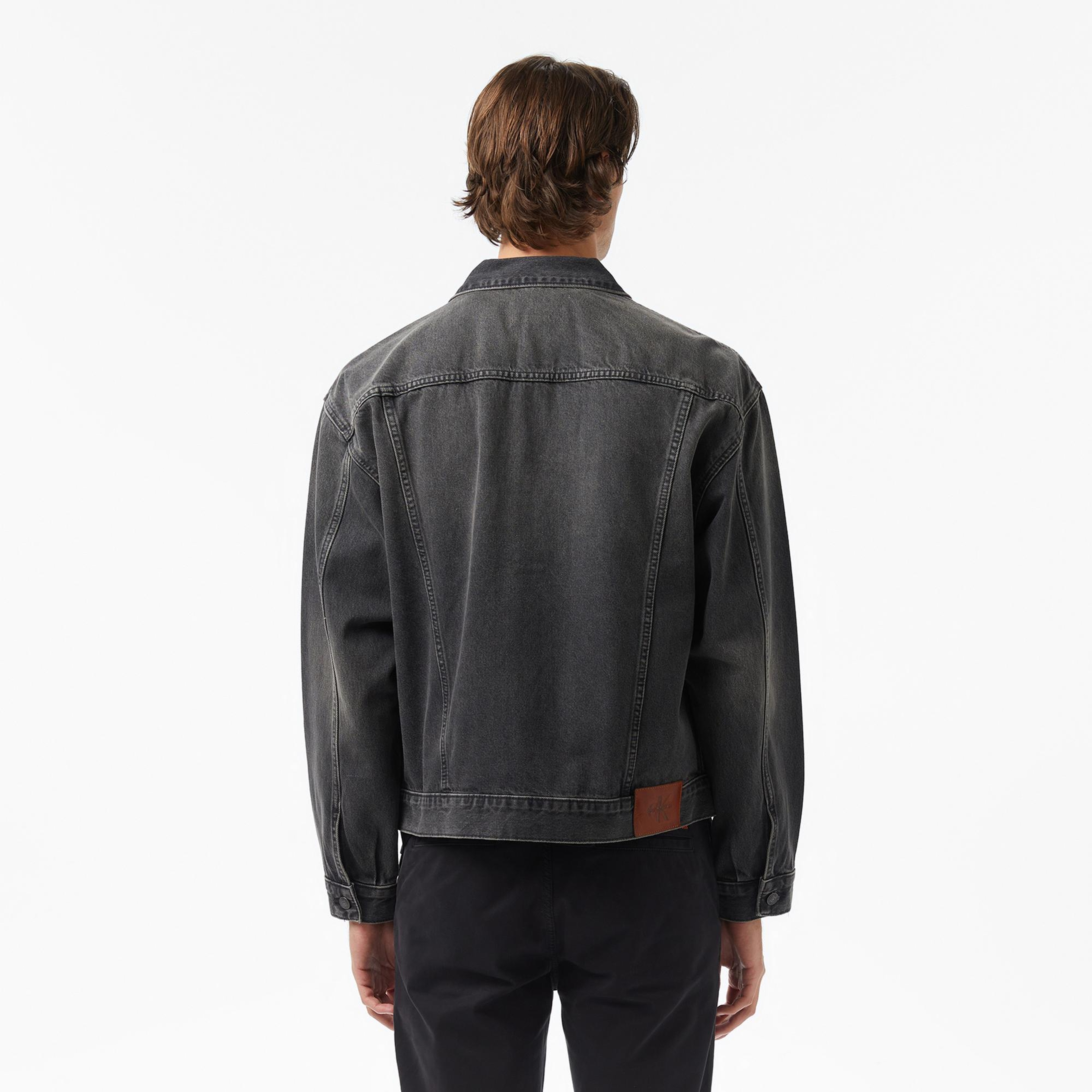 Calvin Klein 90S Fog Trucker Erkek Siyah Ceket