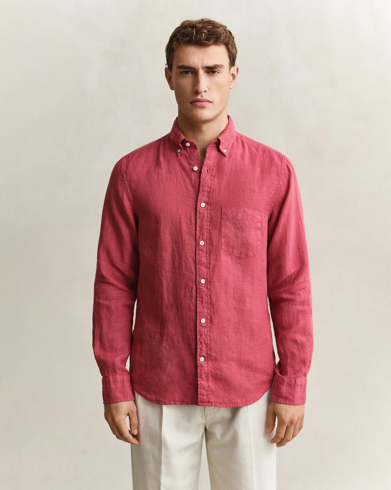 GANT Erkek Turuncu Regular Fit Gömlek