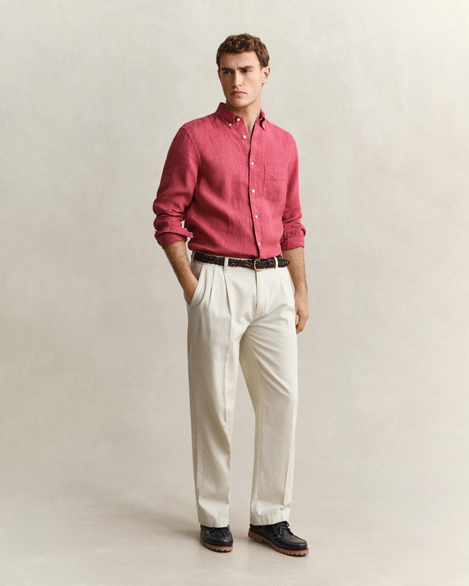 GANT Erkek Turuncu Regular Fit Gömlek