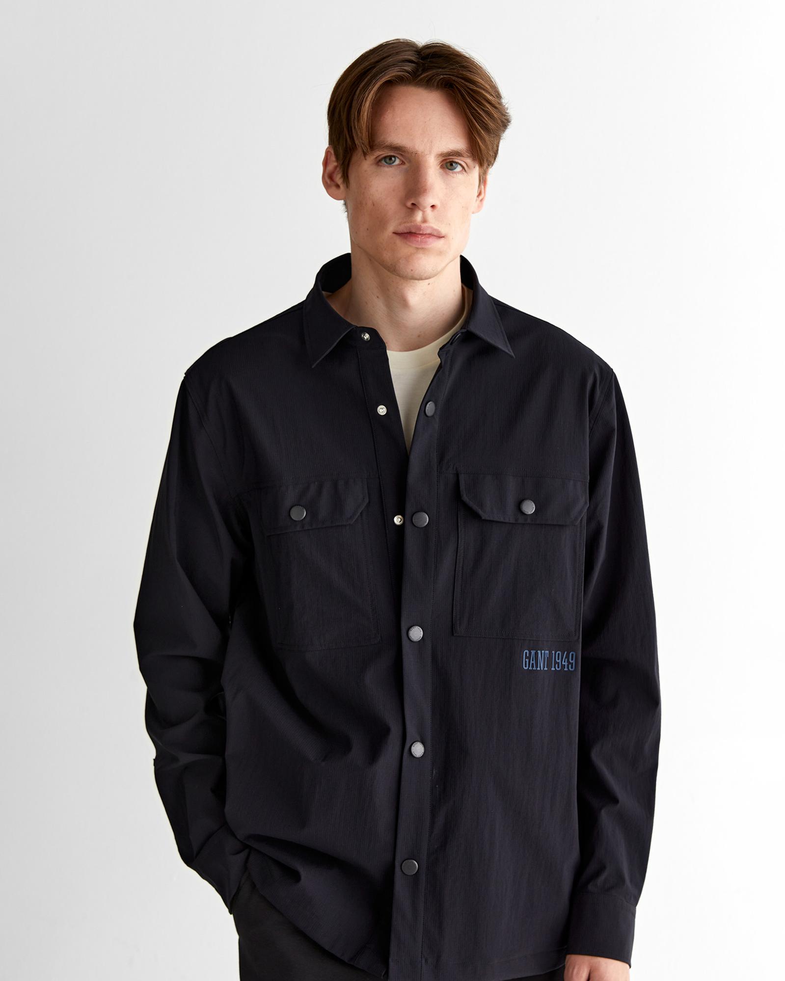 GANT Erkek Lacivert Relaxed Fit Klasik Yaka Gömlek