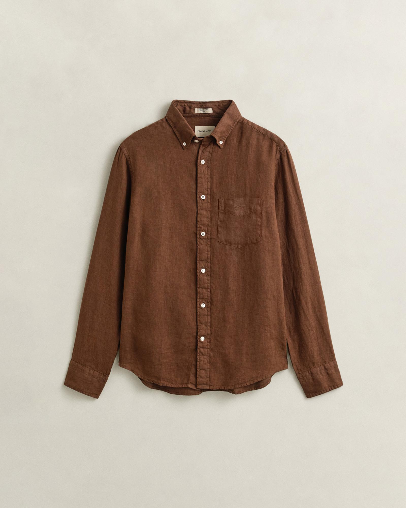 GANT Erkek Kahverengi Regular Fit Gömlek