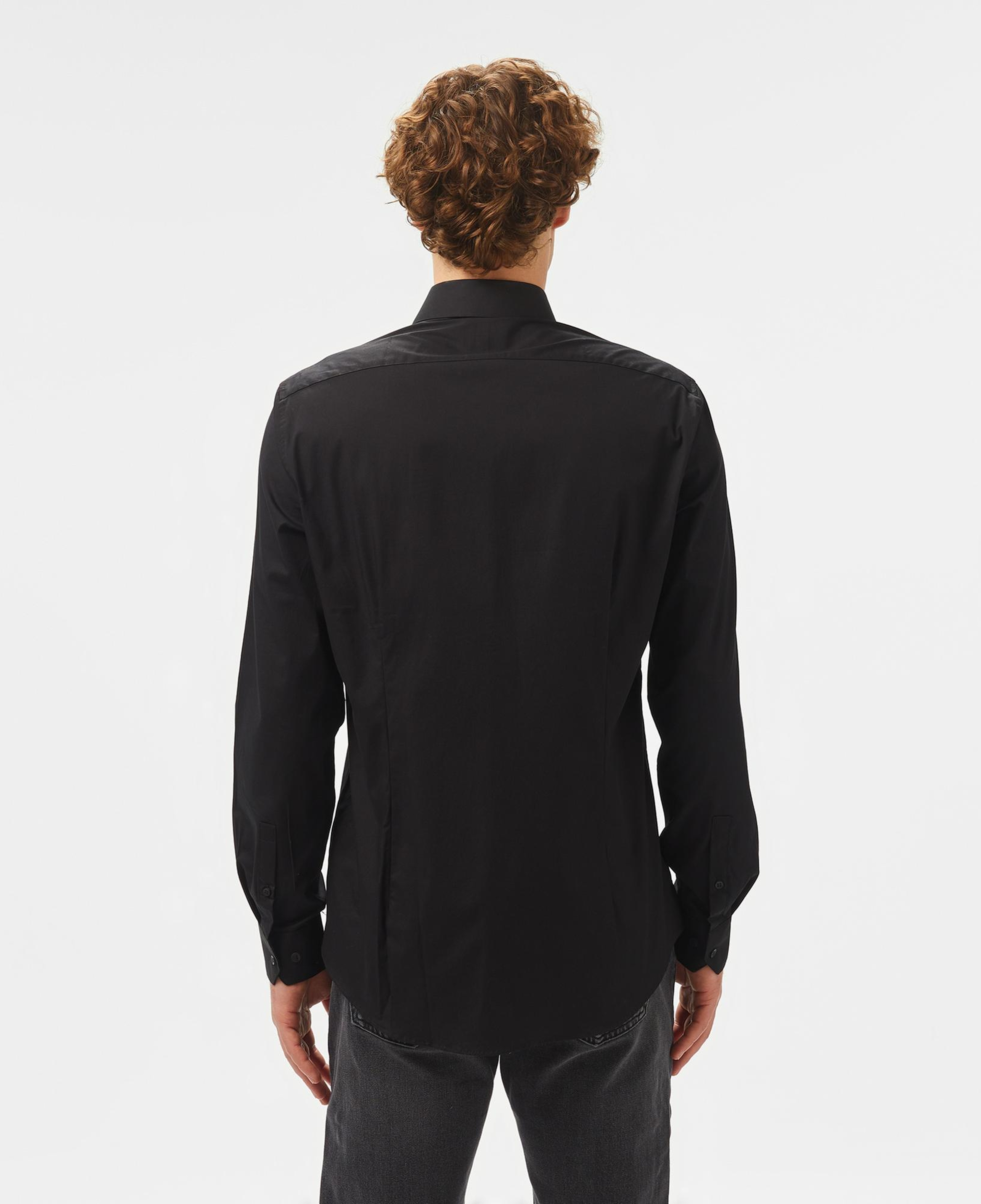 Calvin Klein Poplin Stretch Regular Erkek Siyah Gömlek