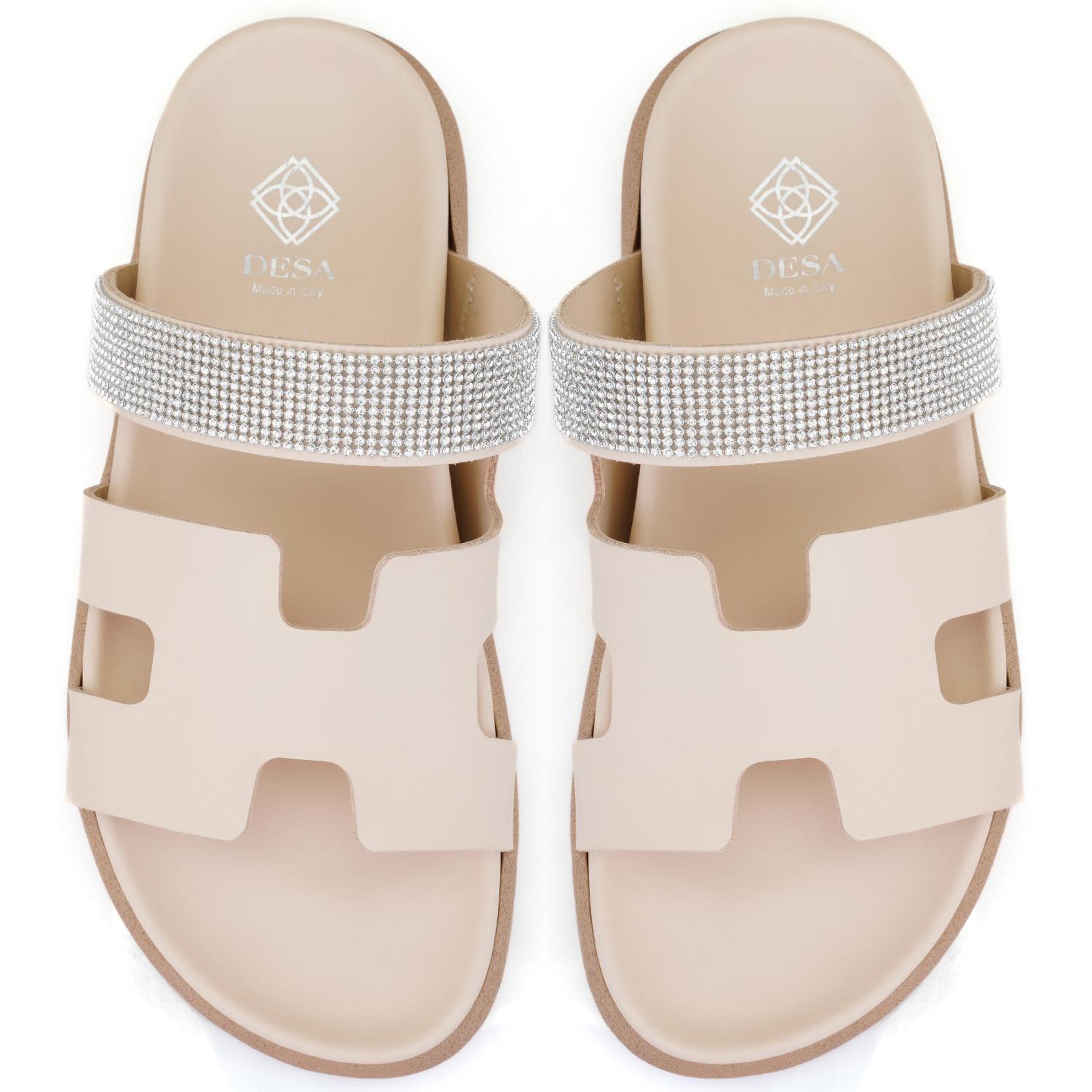 Fanetta Bej Kadın DesaComfort Tabanlı Deri Terlik