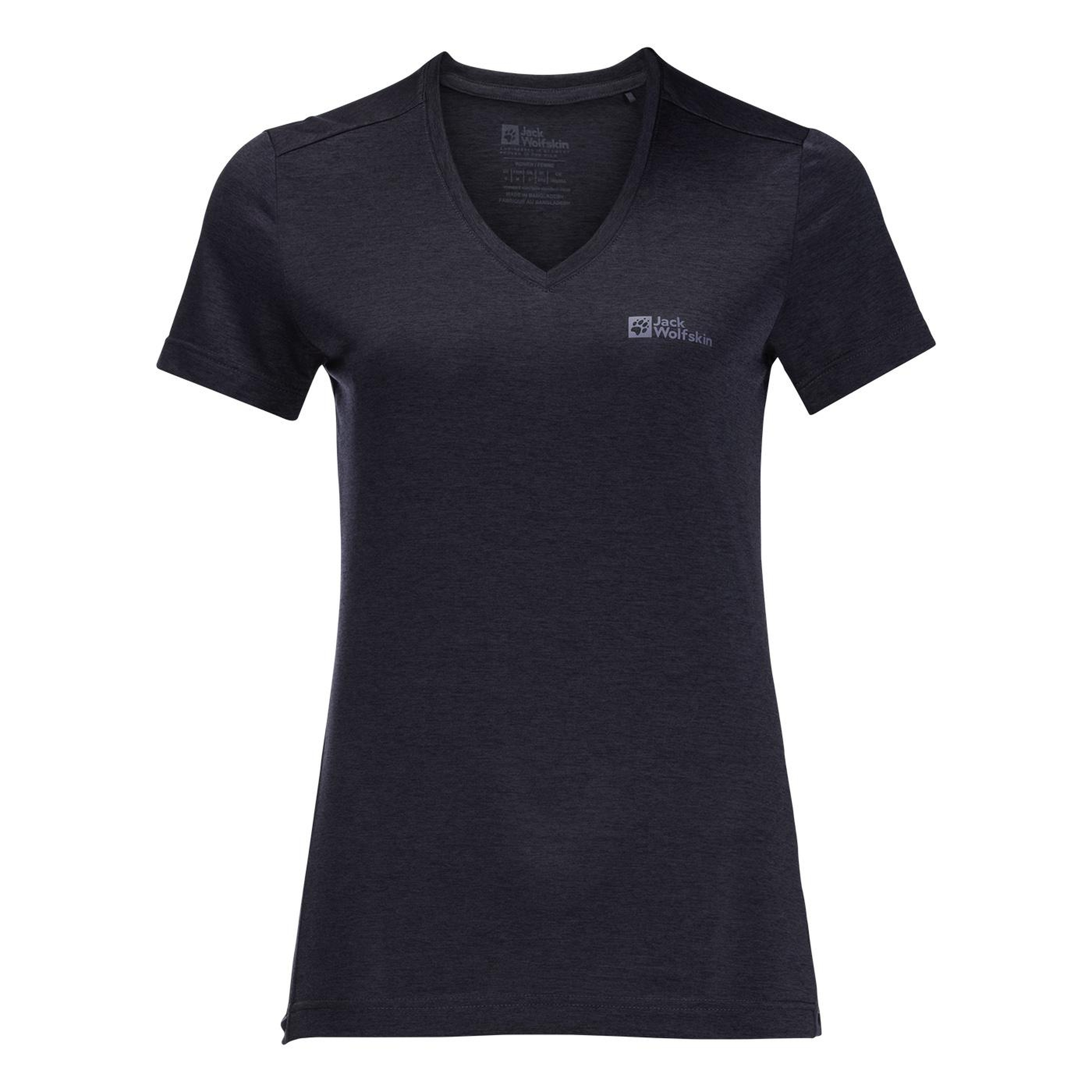 Jack Wolfskin Crosstrail T Kadın Mavi Tişört