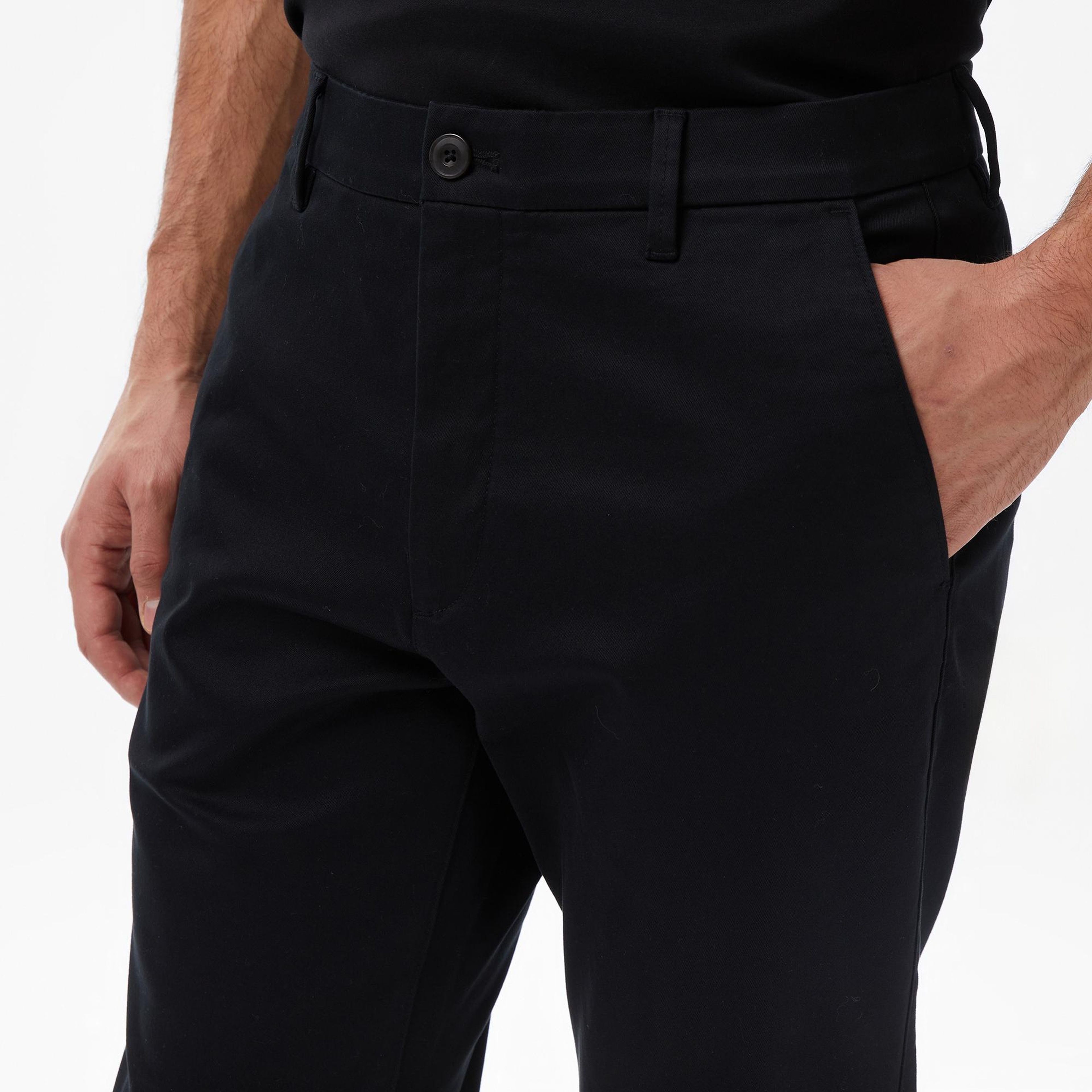 Calvin Klein Slim Cotton Stretch Chino Erkek Siyah Pantolon