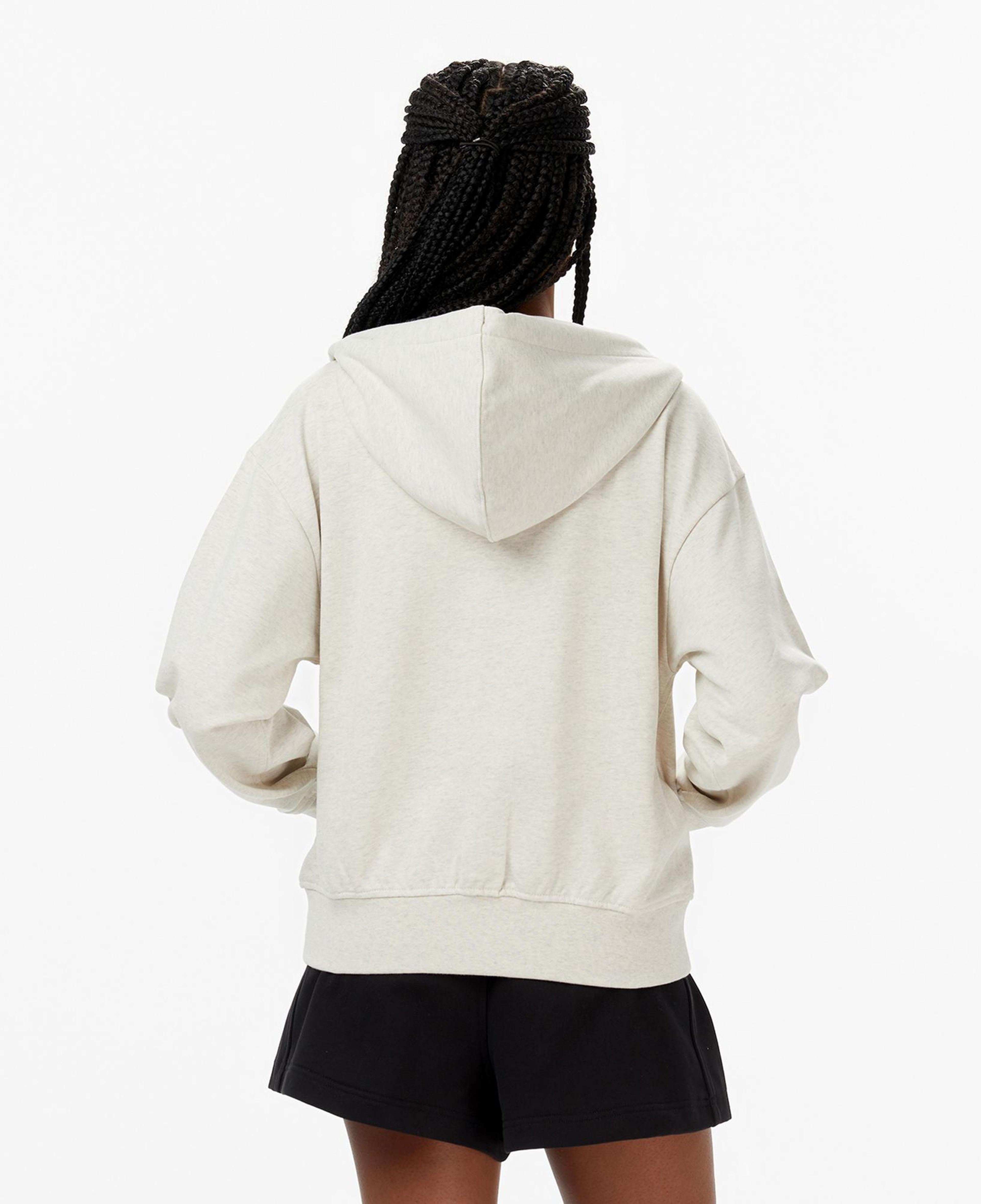 Calvin Klein Monologo French Terry Kadın Krem Rengi Sweatshirt