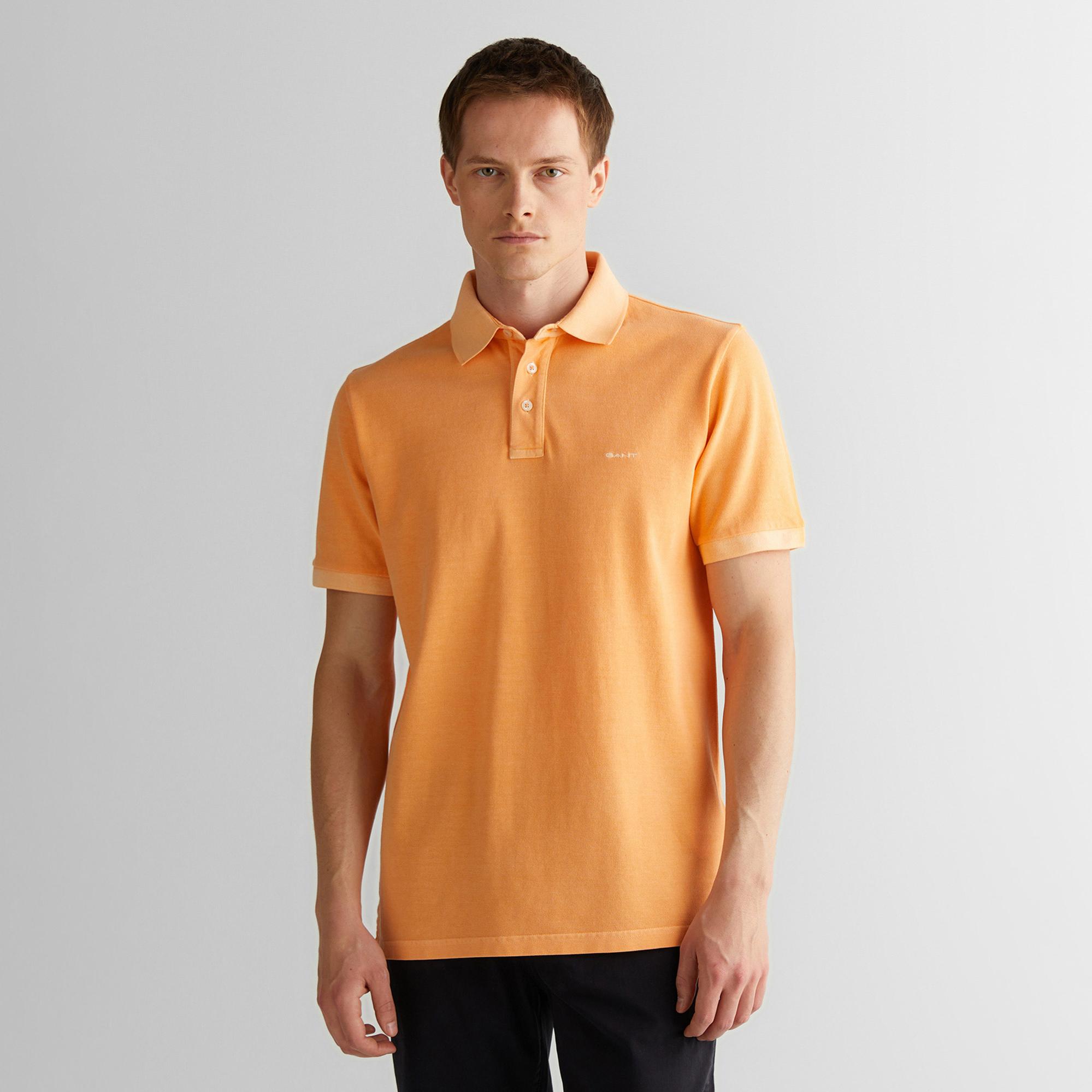 GANT Erkek Turuncu Regular Fit Polo