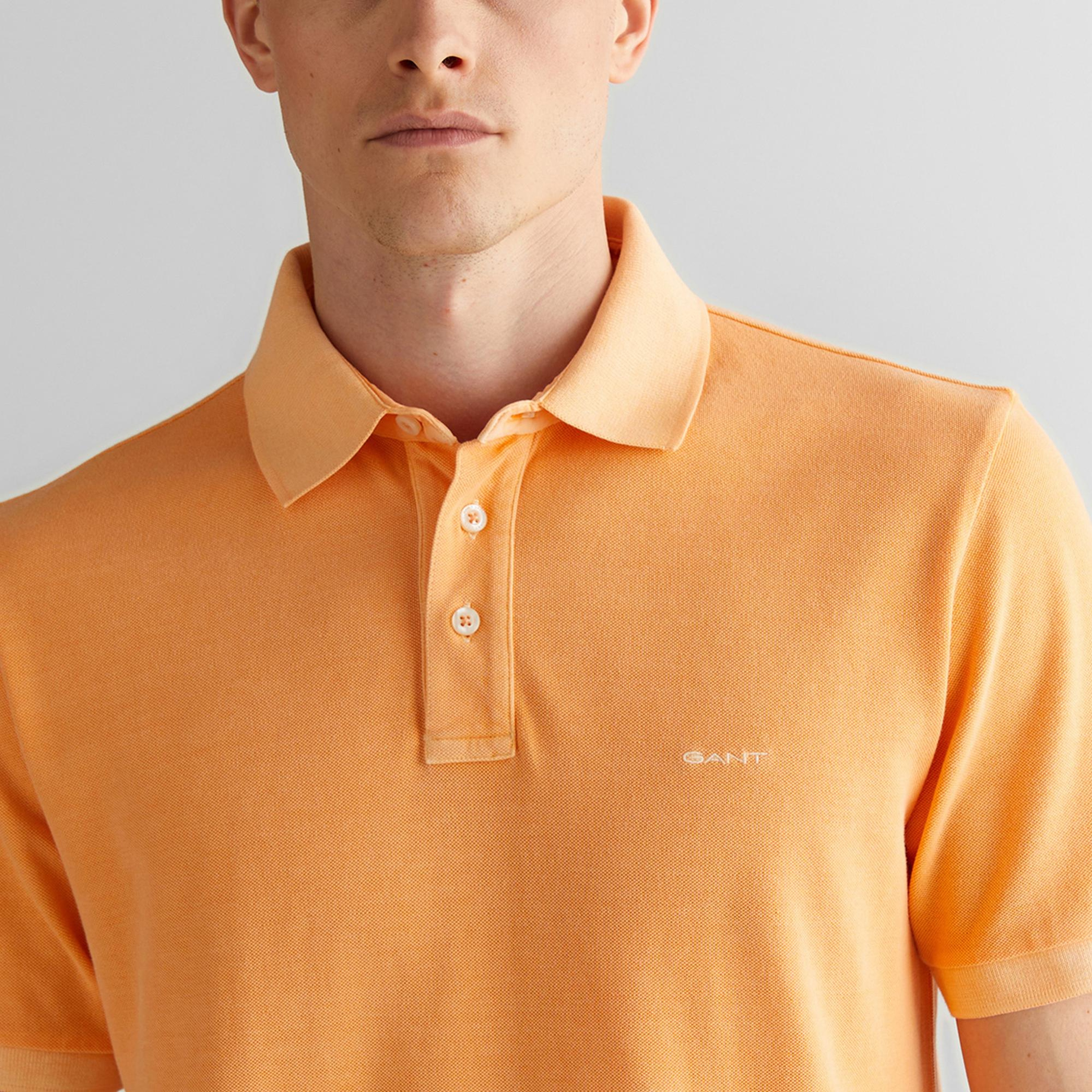 GANT Erkek Turuncu Regular Fit Polo
