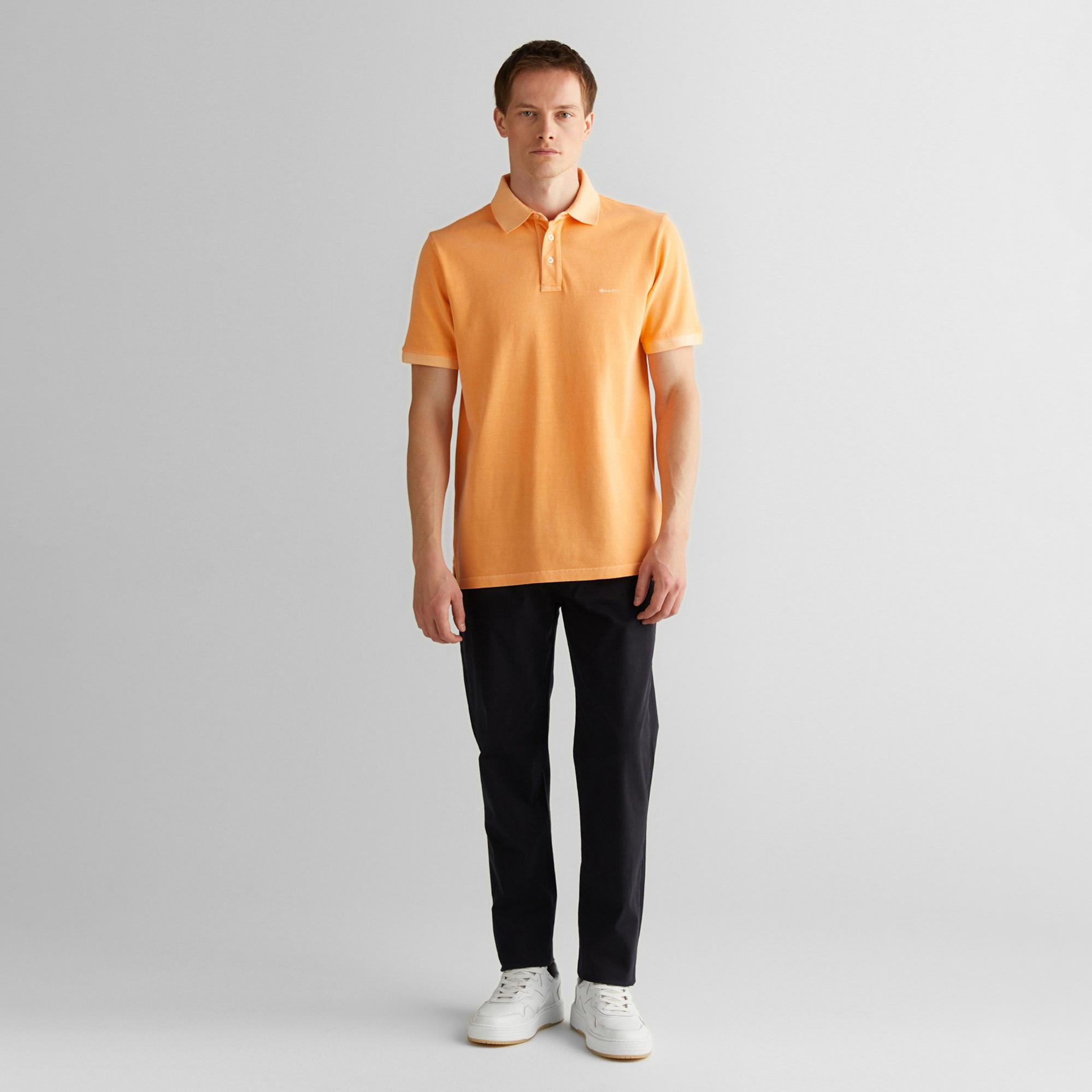 GANT Erkek Turuncu Regular Fit Polo