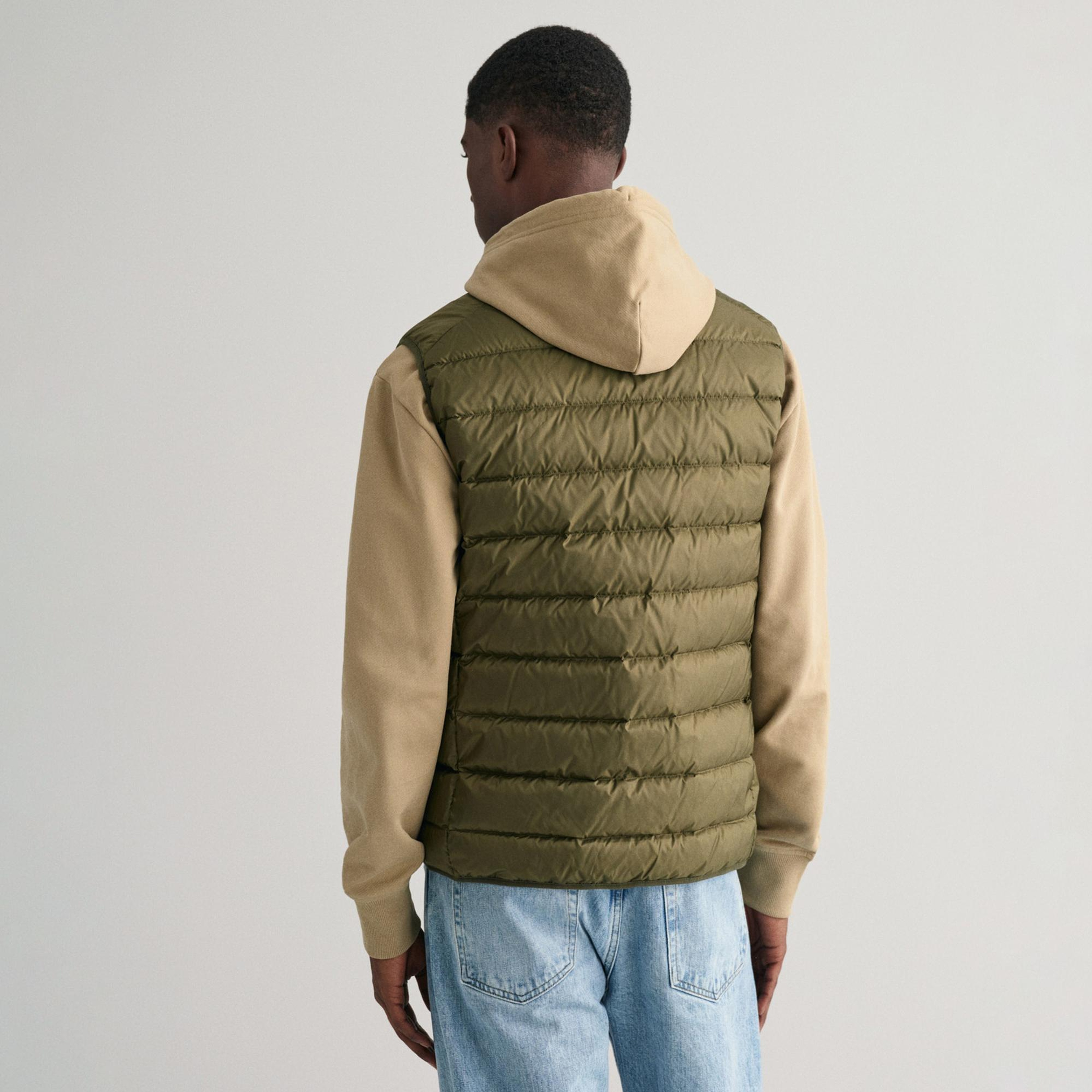 GANT Erkek Yeşil Regular Fit Dik Yaka Kapitone Yelek