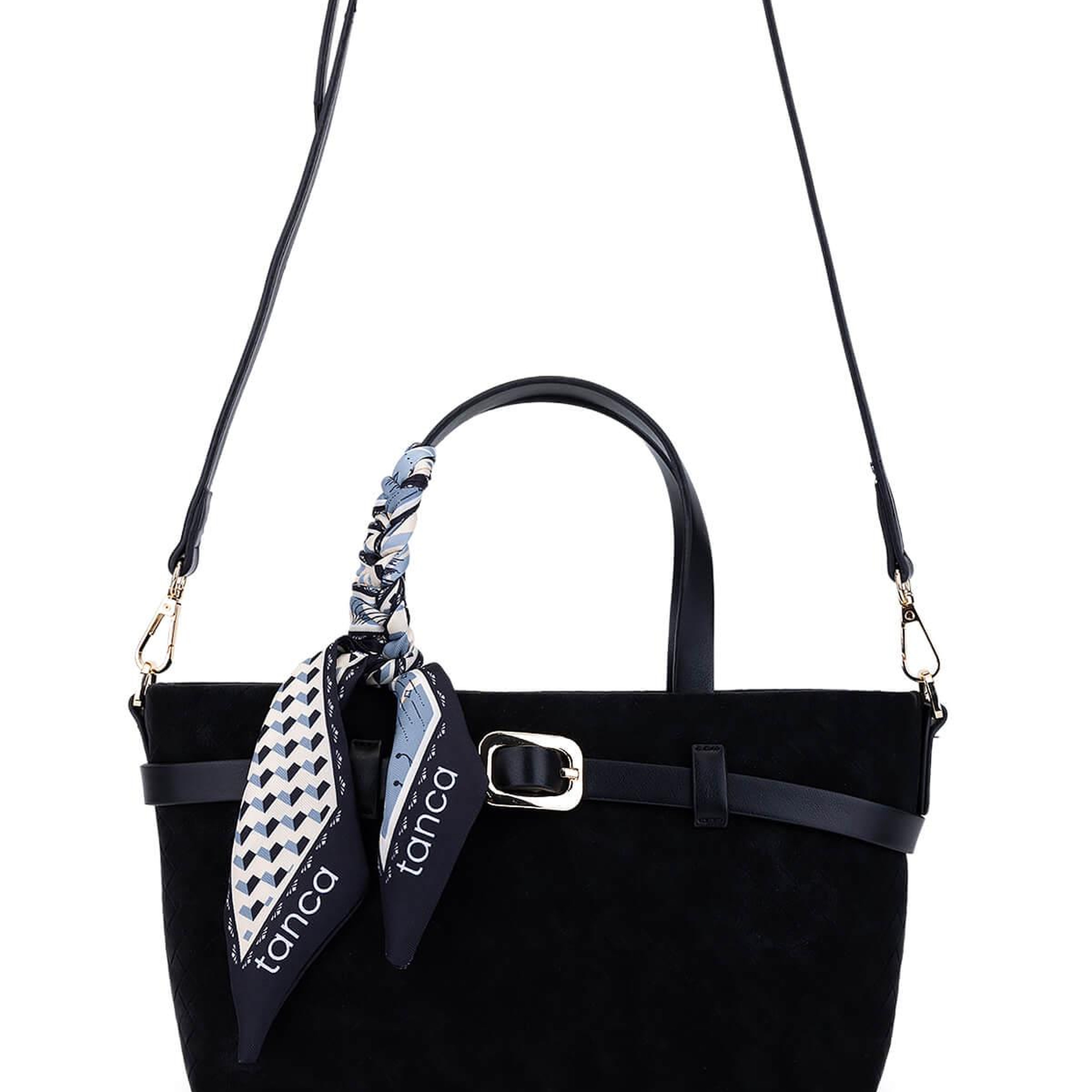 Tamer Tanca Kadın Suni Deri Siyah Kol Çantası