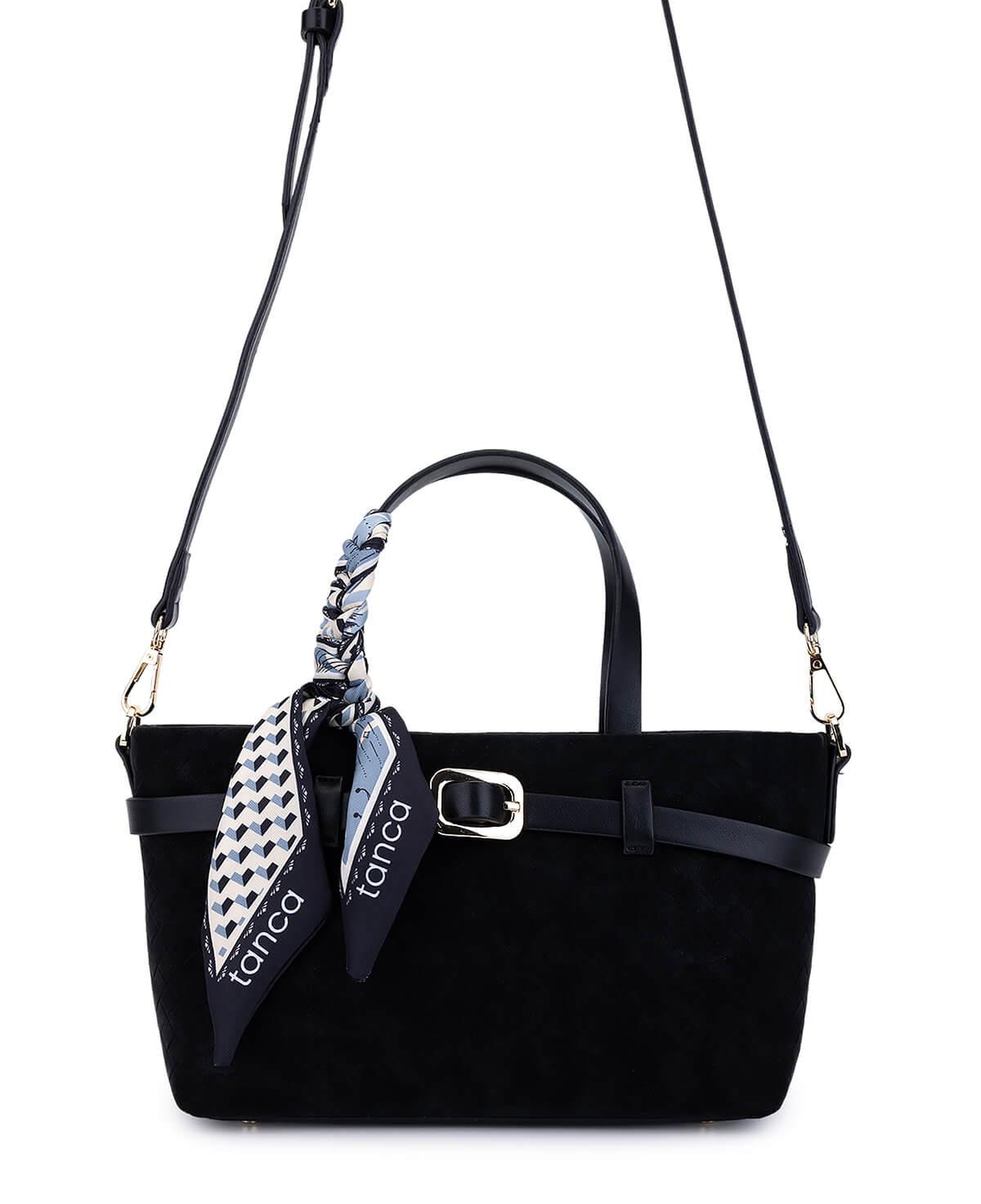 Tamer Tanca Kadın Suni Deri Siyah Kol Çantası