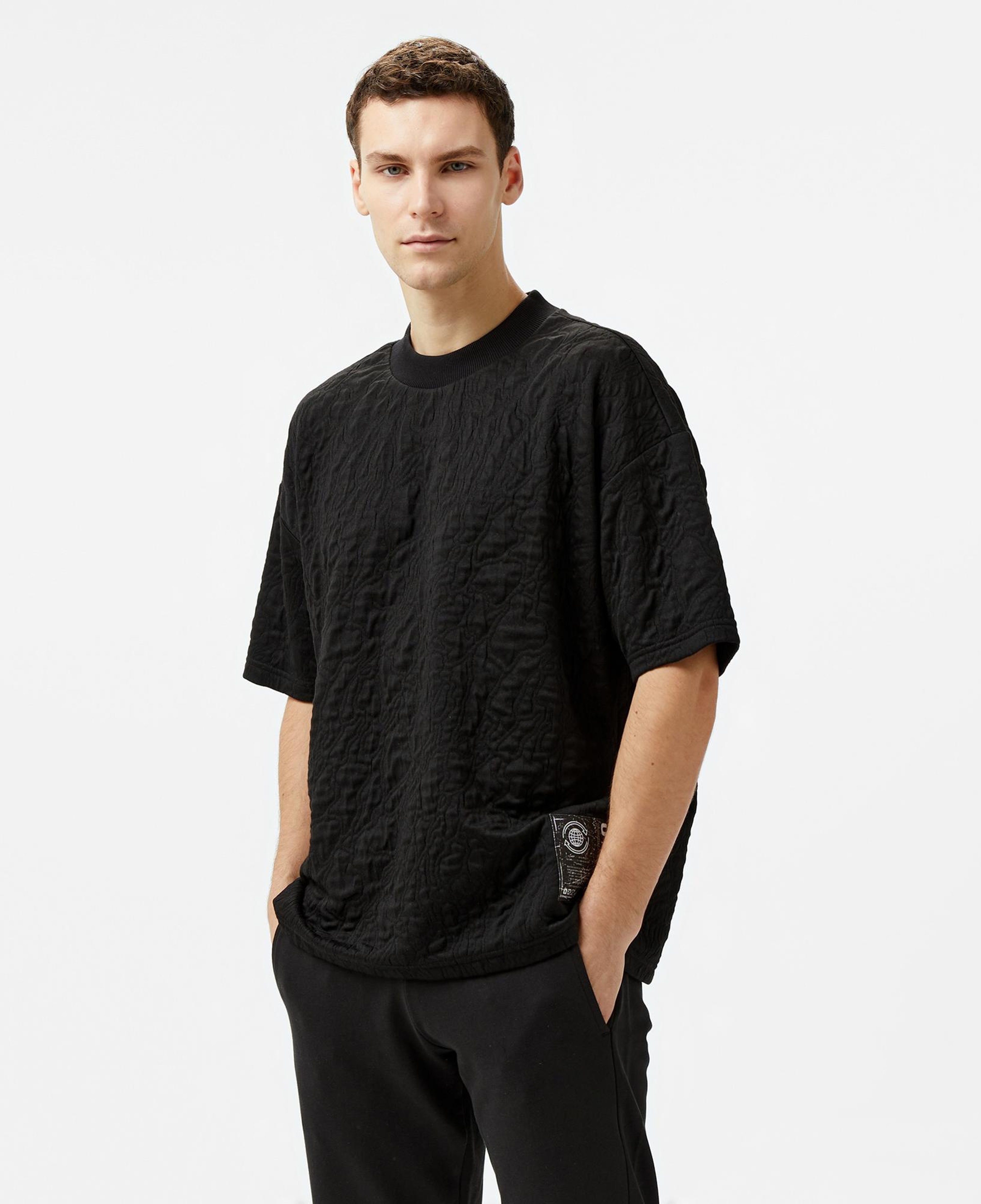 UNITED4 Erkek Siyah T-Shirt