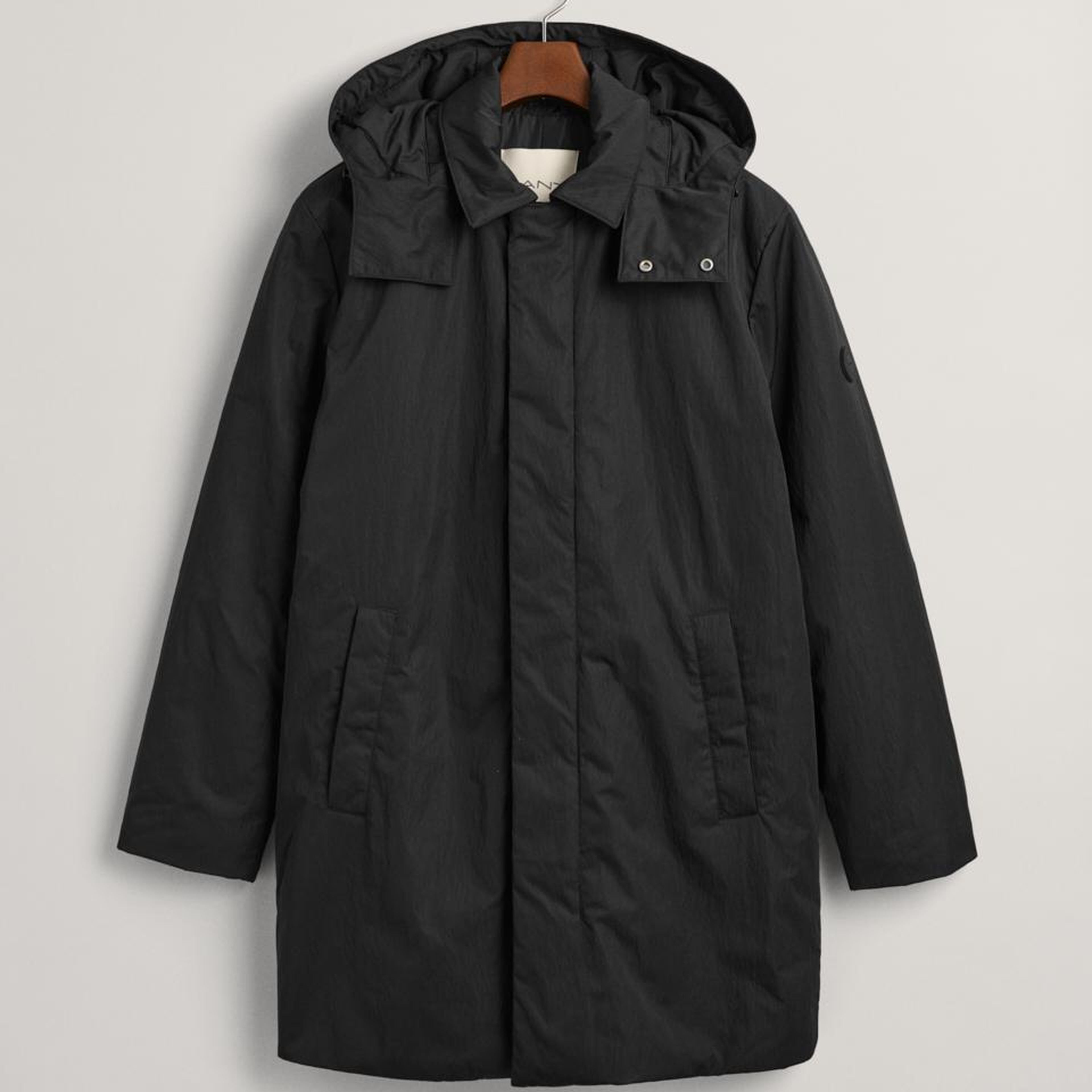 GANT Erkek Siyah Kapüşonlu Mont