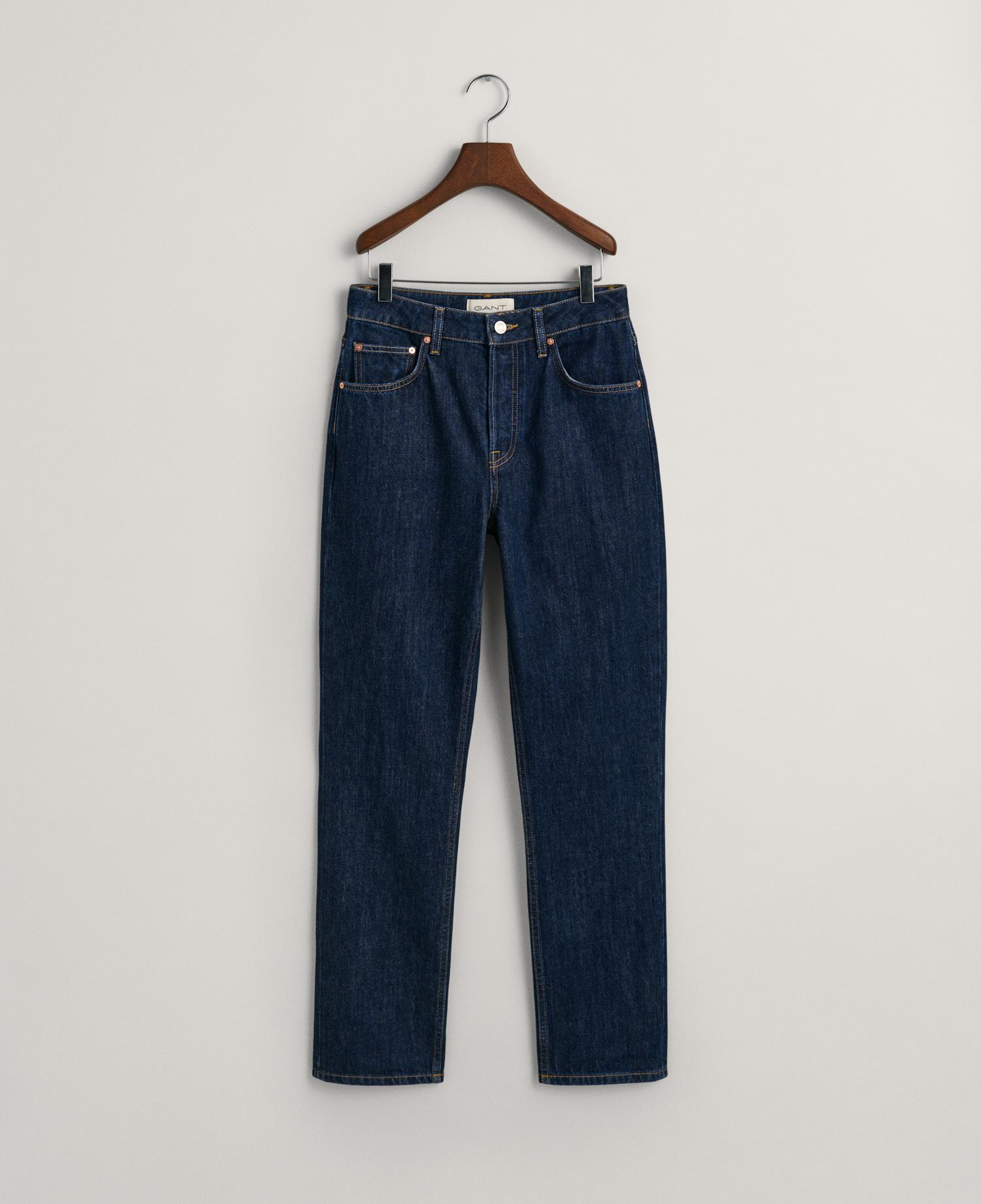 GANT Kadın Lacivert Straight Fit Jean Pantolon