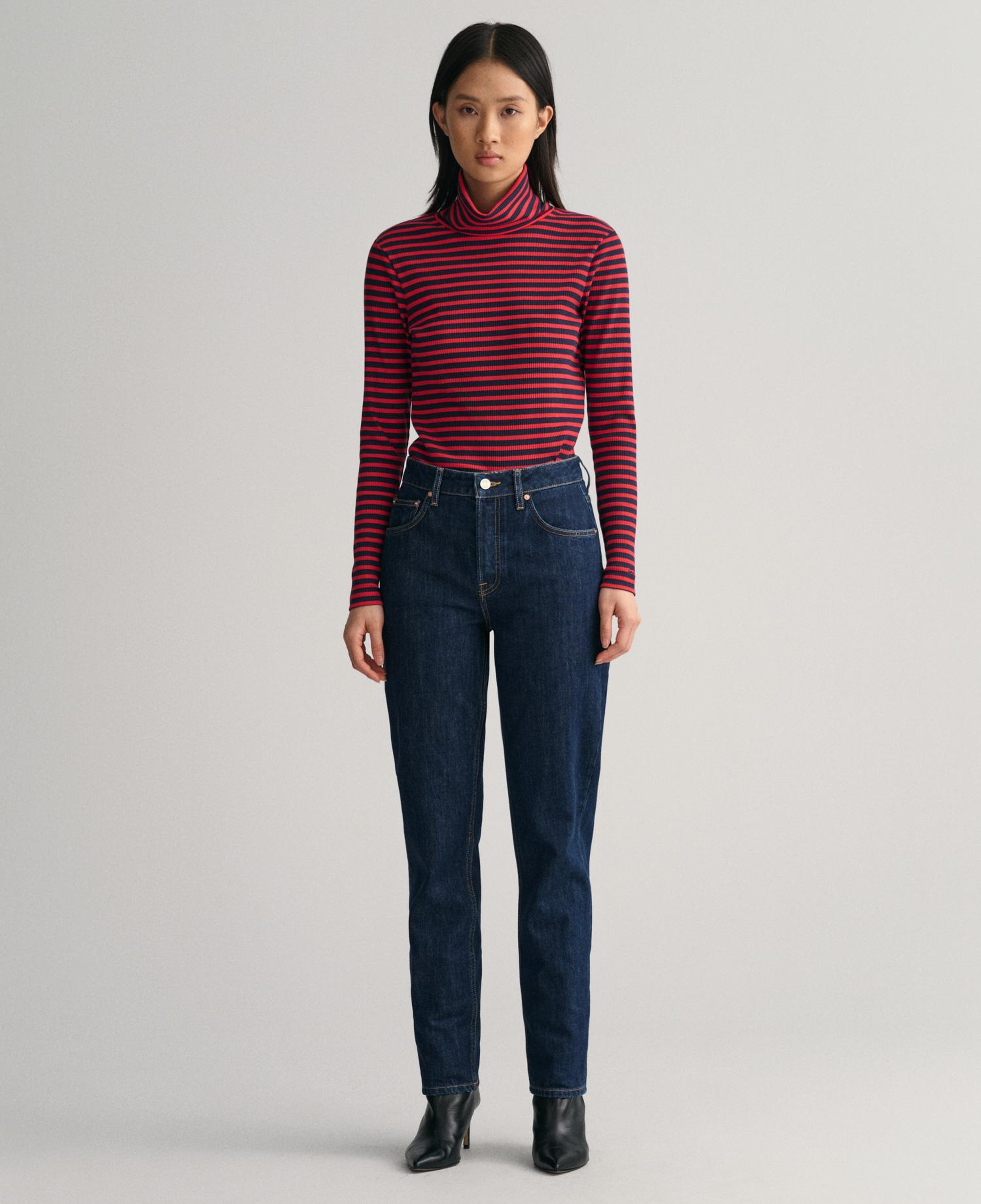 GANT Kadın Lacivert Straight Fit Jean Pantolon