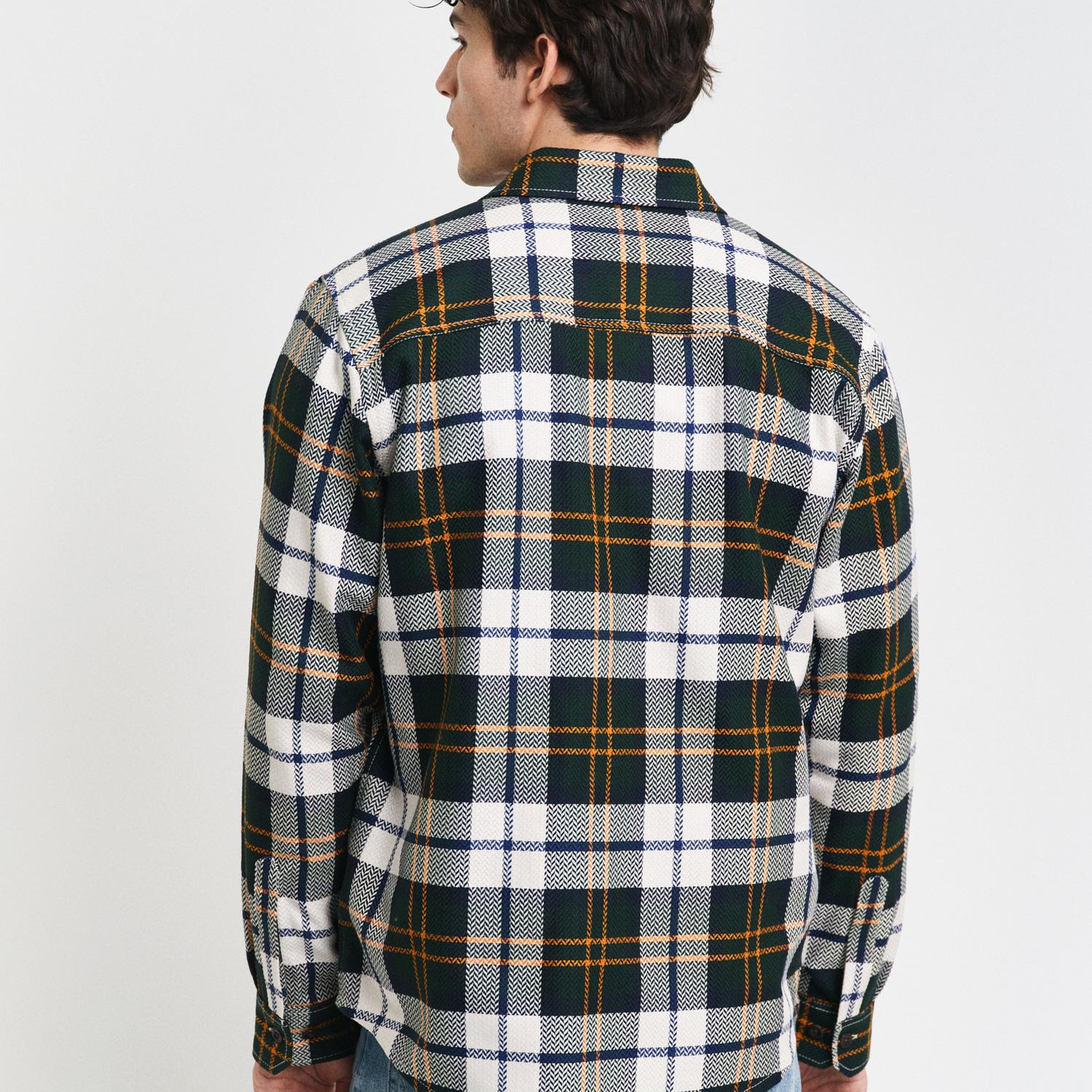 GANT Erkek Yeşil Regular Fit Kareli Gömlek