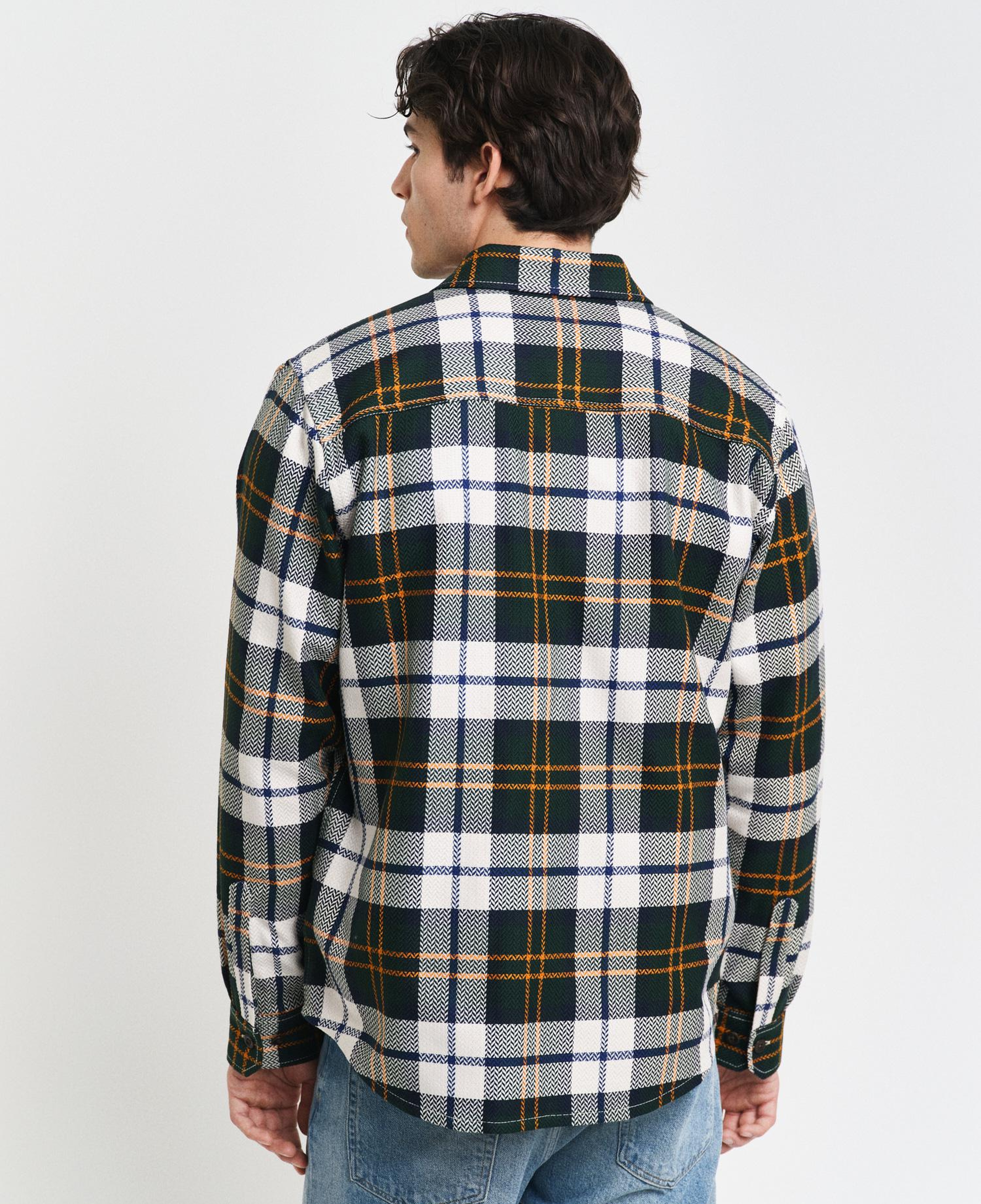 GANT Erkek Yeşil Regular Fit Kareli Gömlek