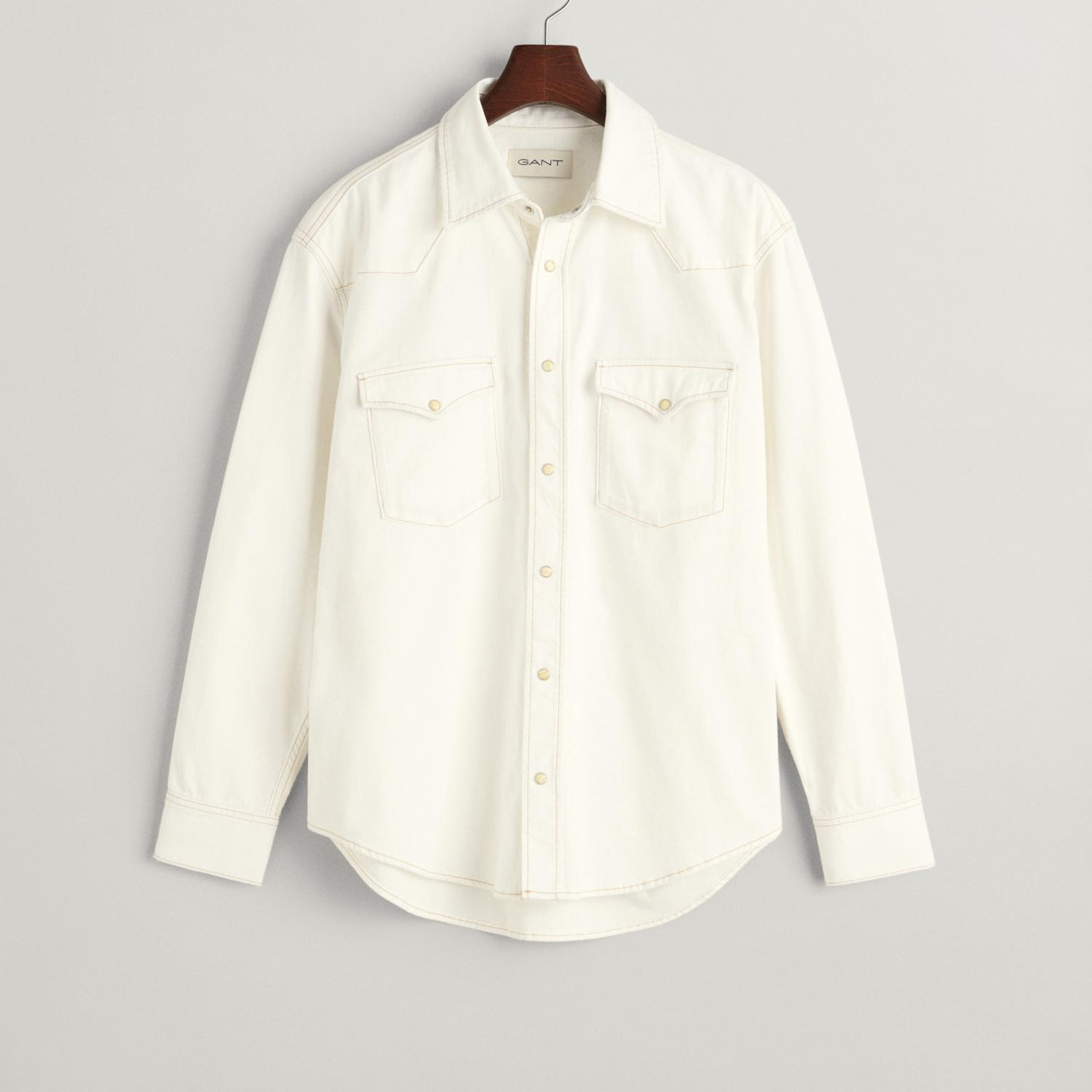 GANT Erkek Bej Relaxed Fit Klasik Yaka Gömlek
