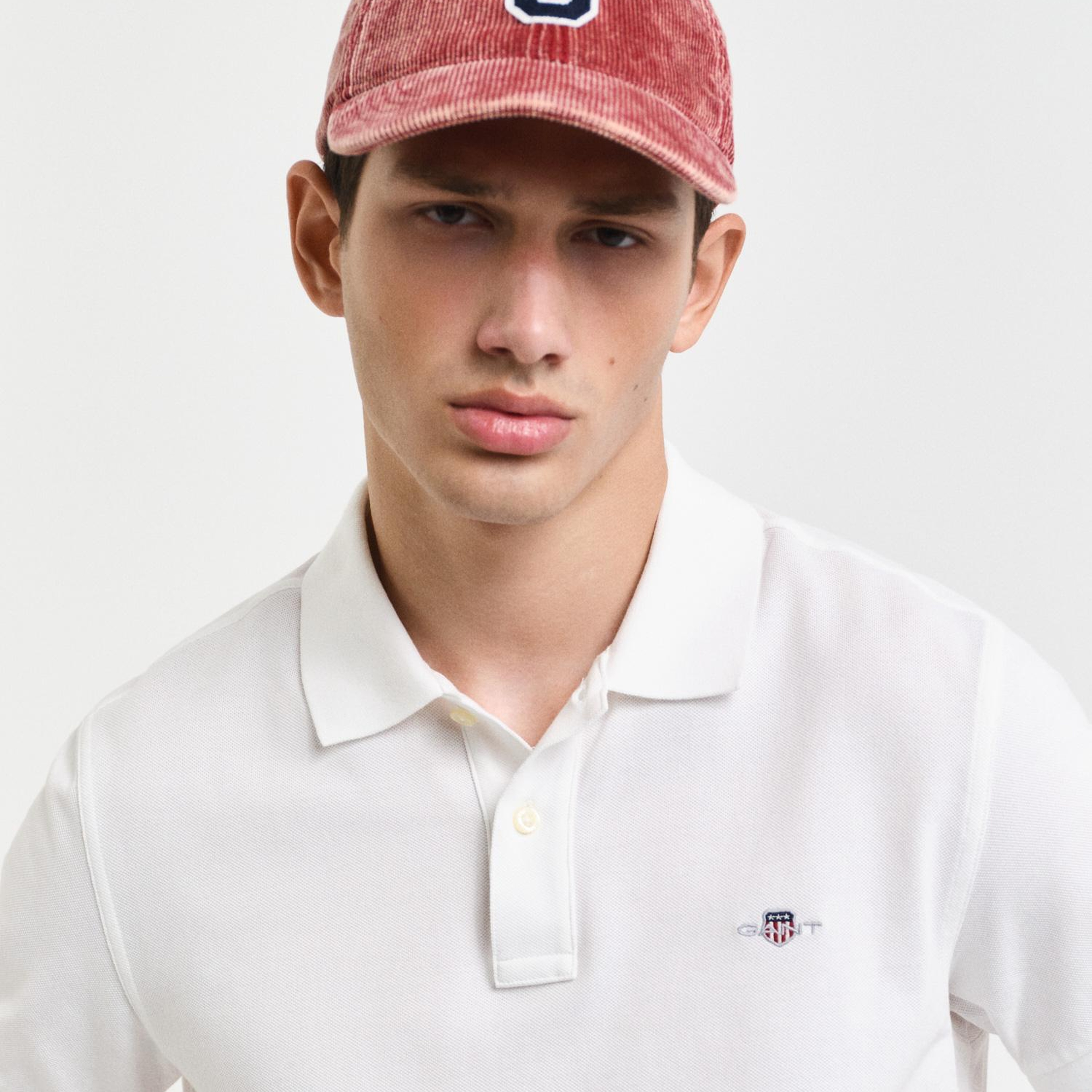 GANT Erkek Beyaz Slim Fit Polo