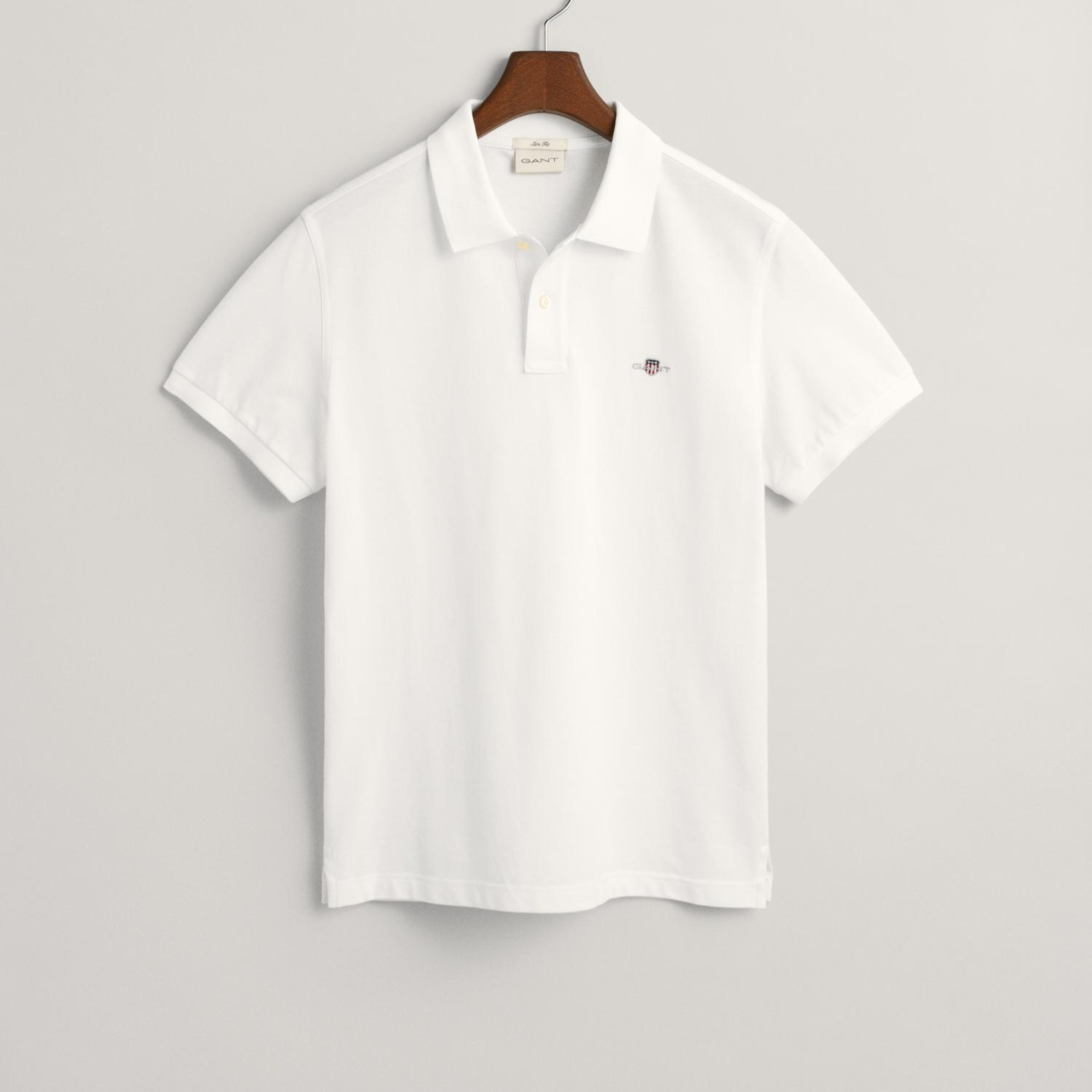 GANT Erkek Beyaz Slim Fit Polo