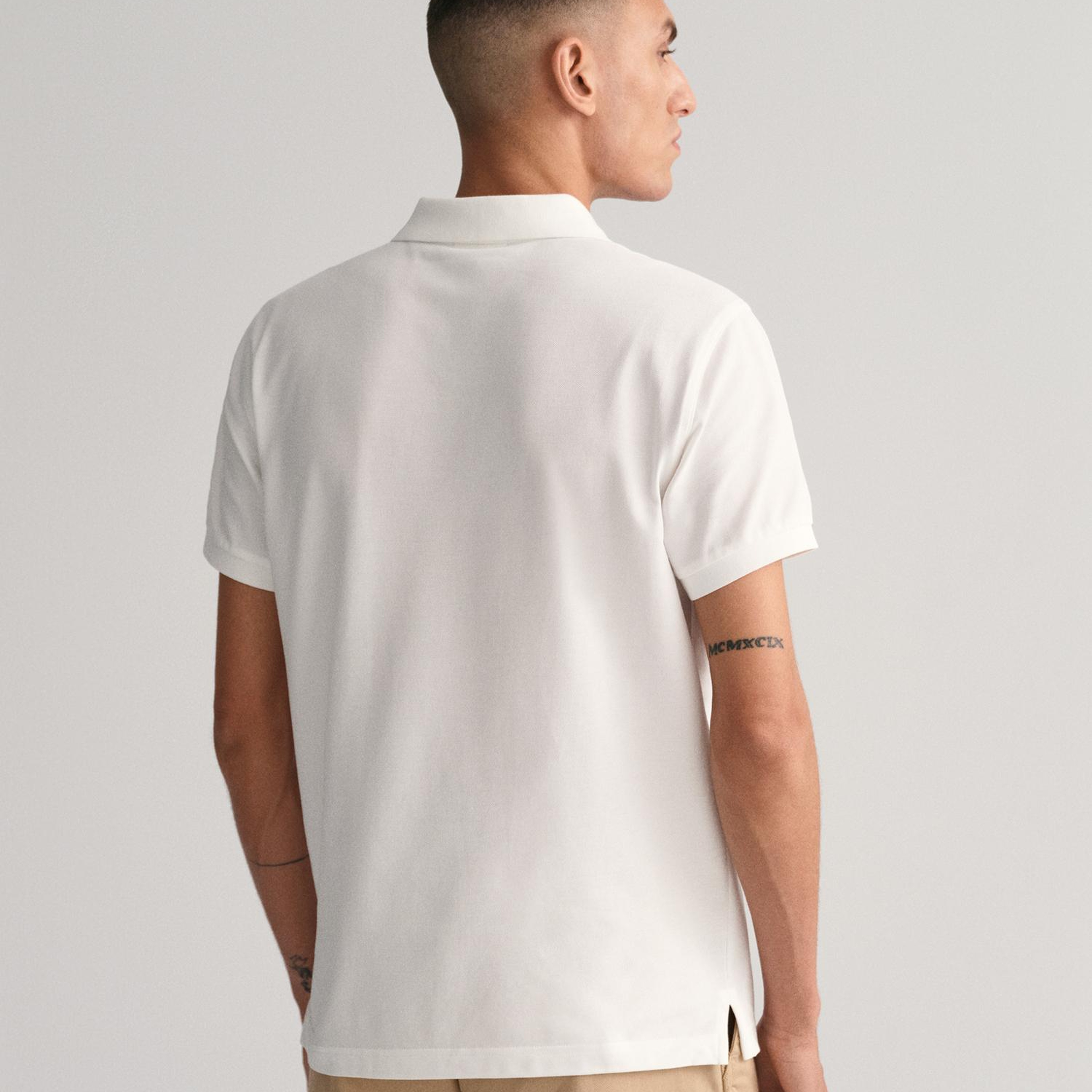 GANT Erkek Beyaz Slim Fit Polo