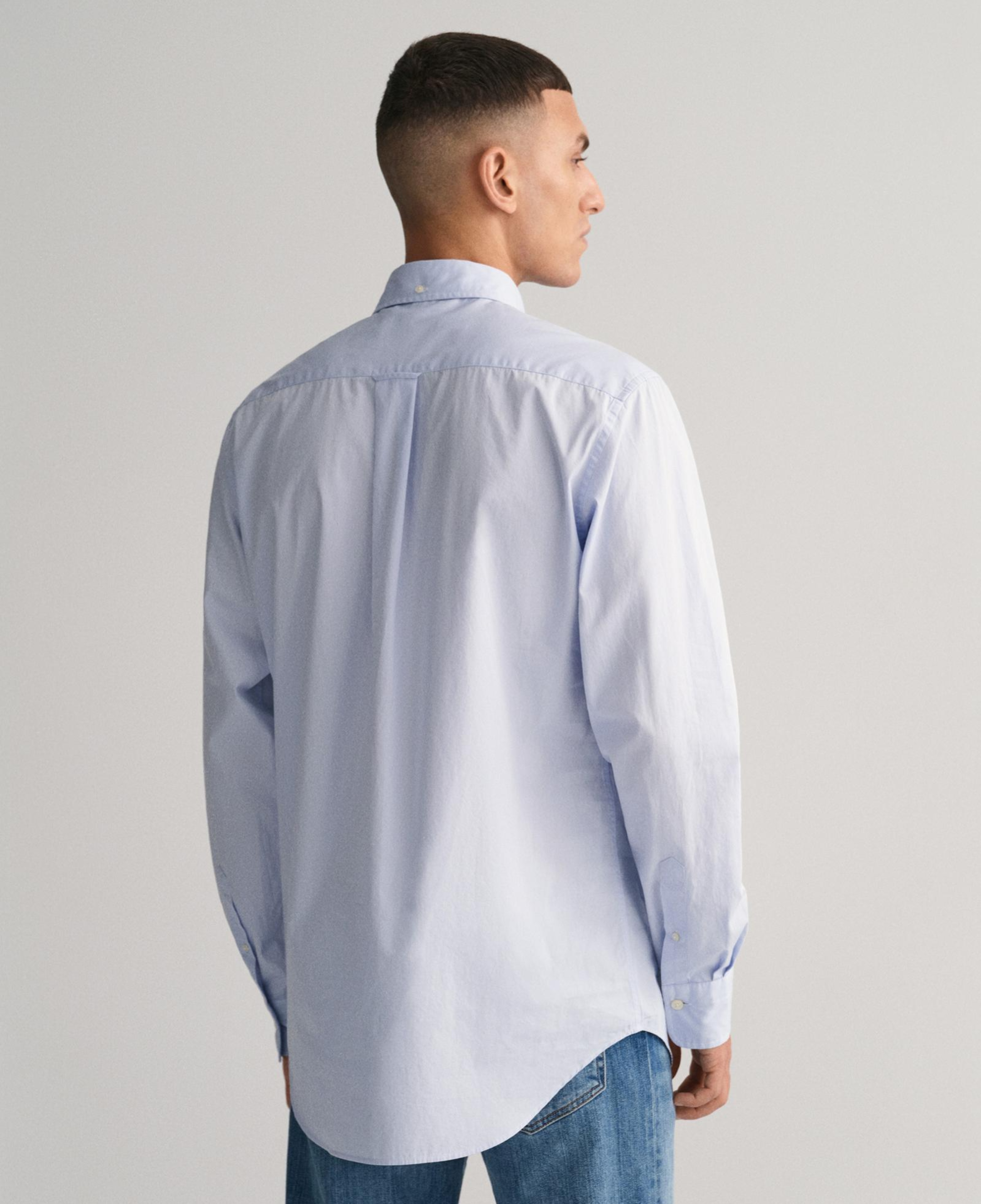 GANT Erkek Mavi Regular Fit Logolu Gömlek