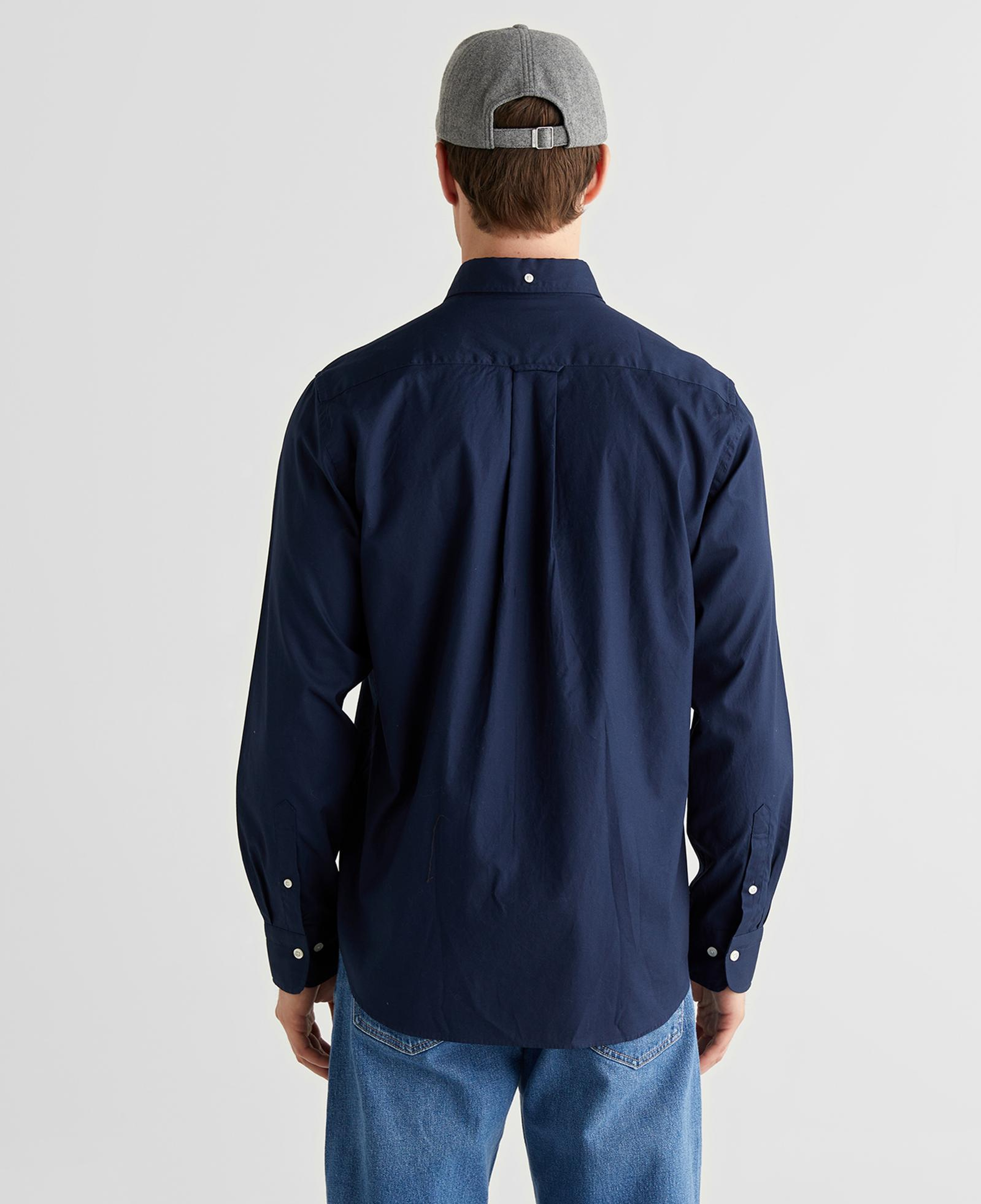 GANT Erkek Lacivert Regular Fit Düğmeli Yaka Oxford Gömlek