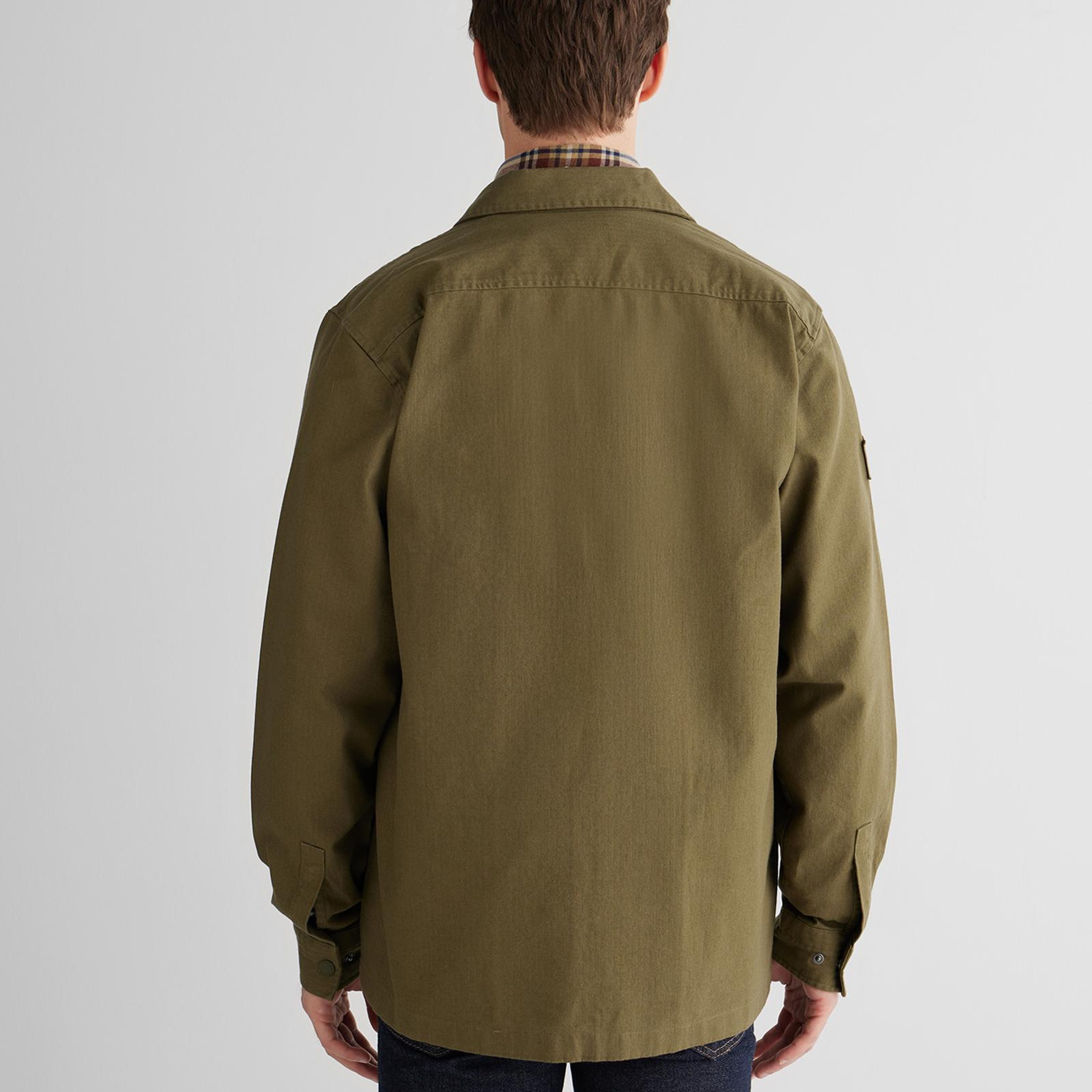 GANT Erkek Yeşil Oversize Fit Fermuarlı Logolu Gömlek