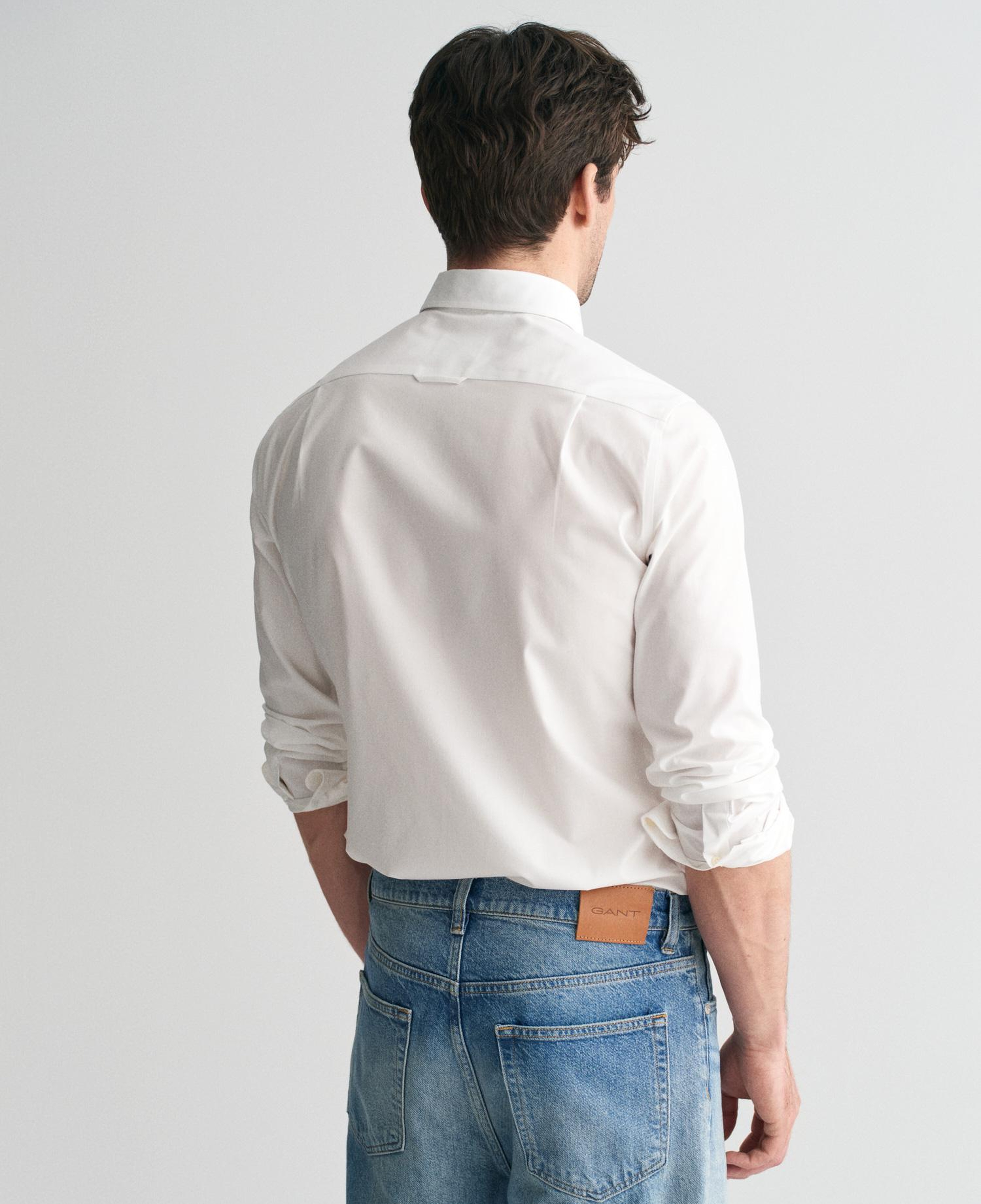 GANT Erkek Beyaz Slim Fit Gömlek