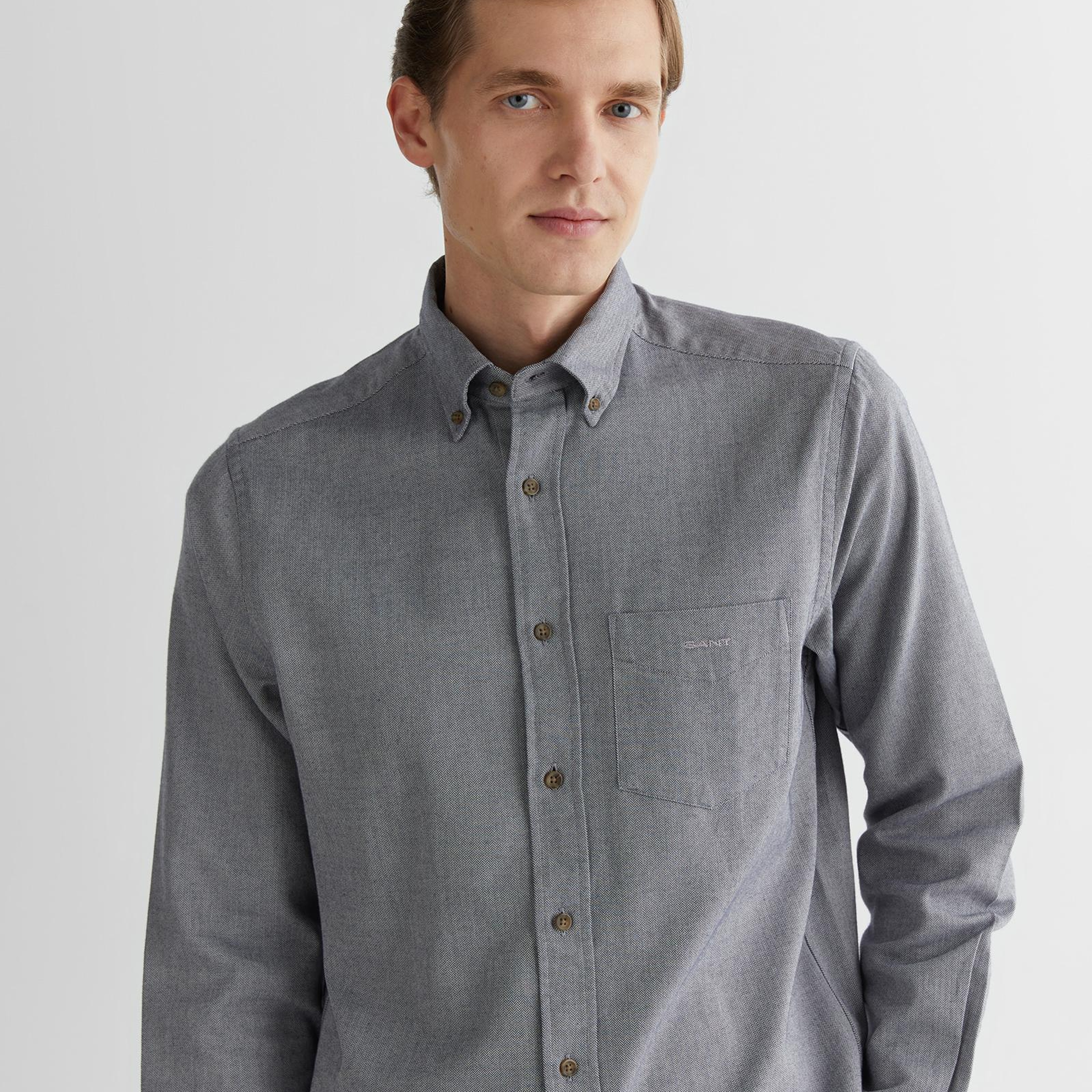 GANT Erkek Lacivert Regular Fit Düğmeli Yaka Gömlek