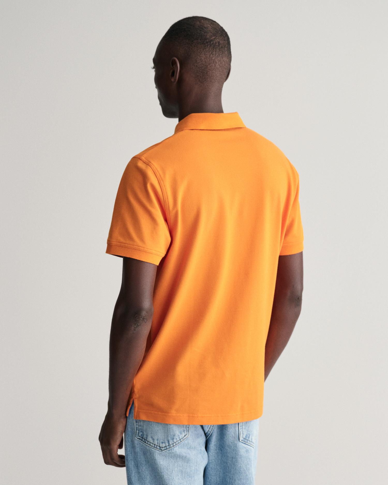 GANT Erkek Turuncu Regular Fit Polo