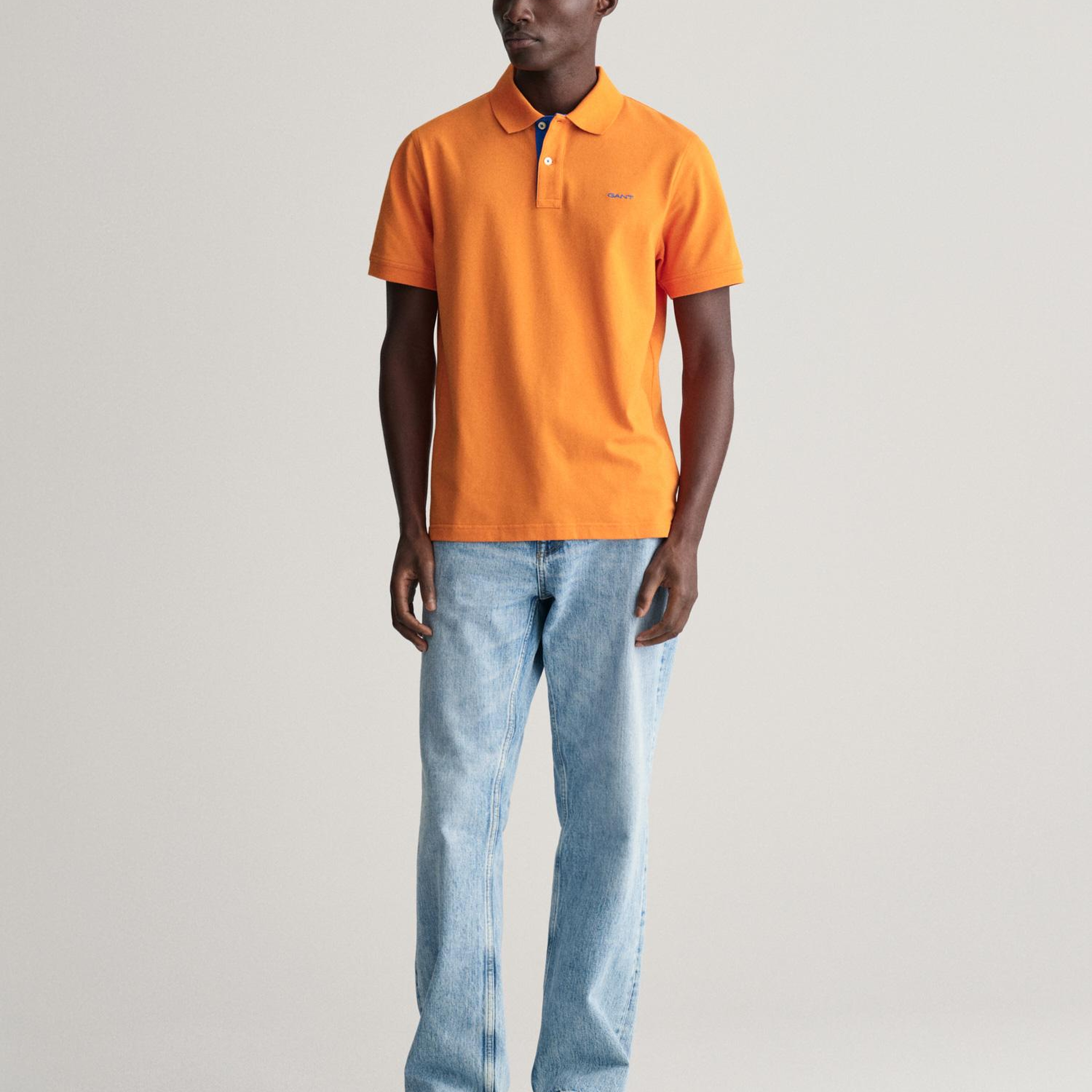 GANT Erkek Turuncu Regular Fit Polo