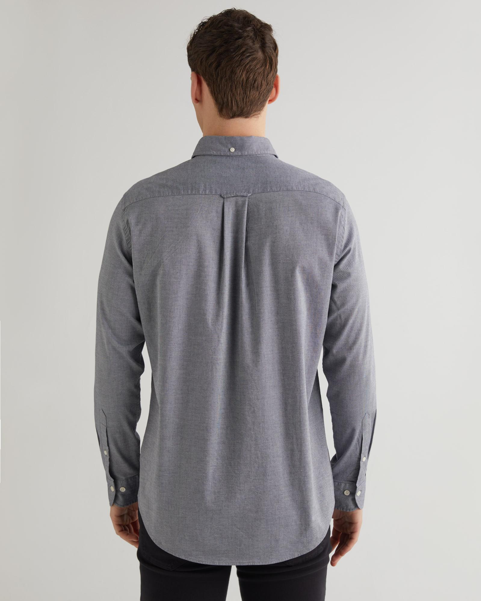 GANT Erkek Gri Regular Fit Düğmeli Yaka Gömlek