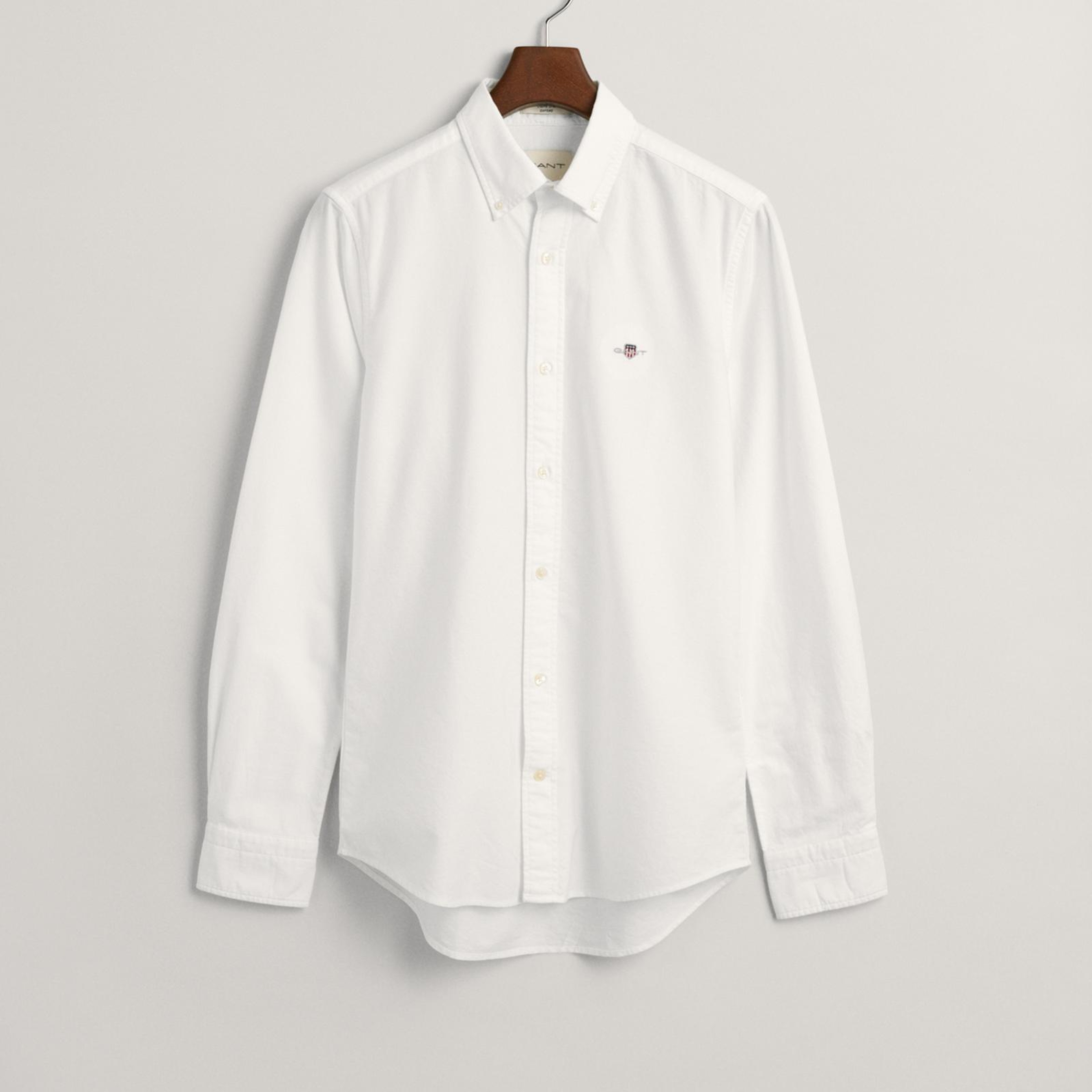 GANT Erkek Beyaz Slim Fit Klasik Yaka Oxford Gömlek