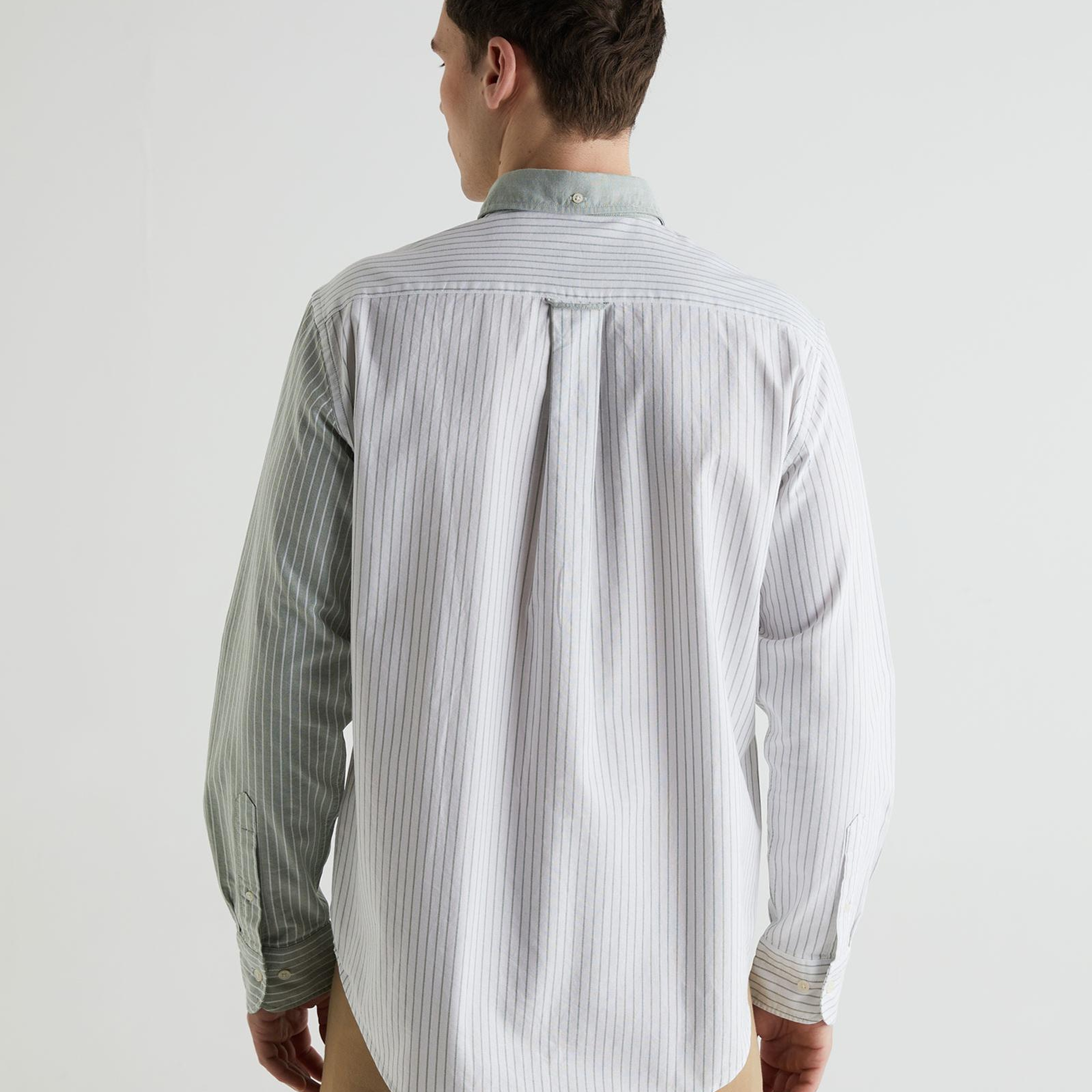 GANT Erkek Yeşil Regular Fit Klasik Yaka Çizgili Gömlek