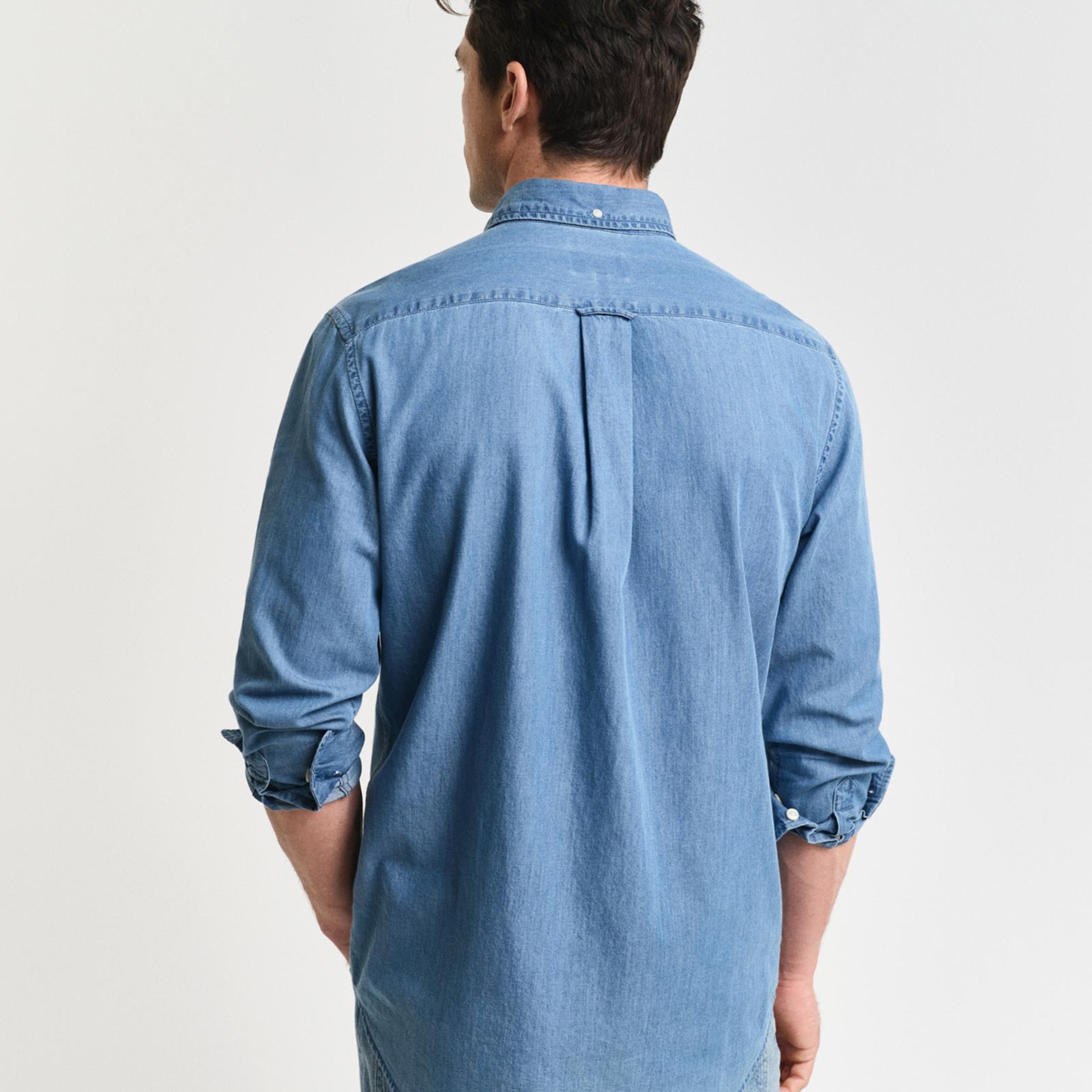 GANT Erkek Mavi Regular Fit Düğmeli Yaka Gömlek