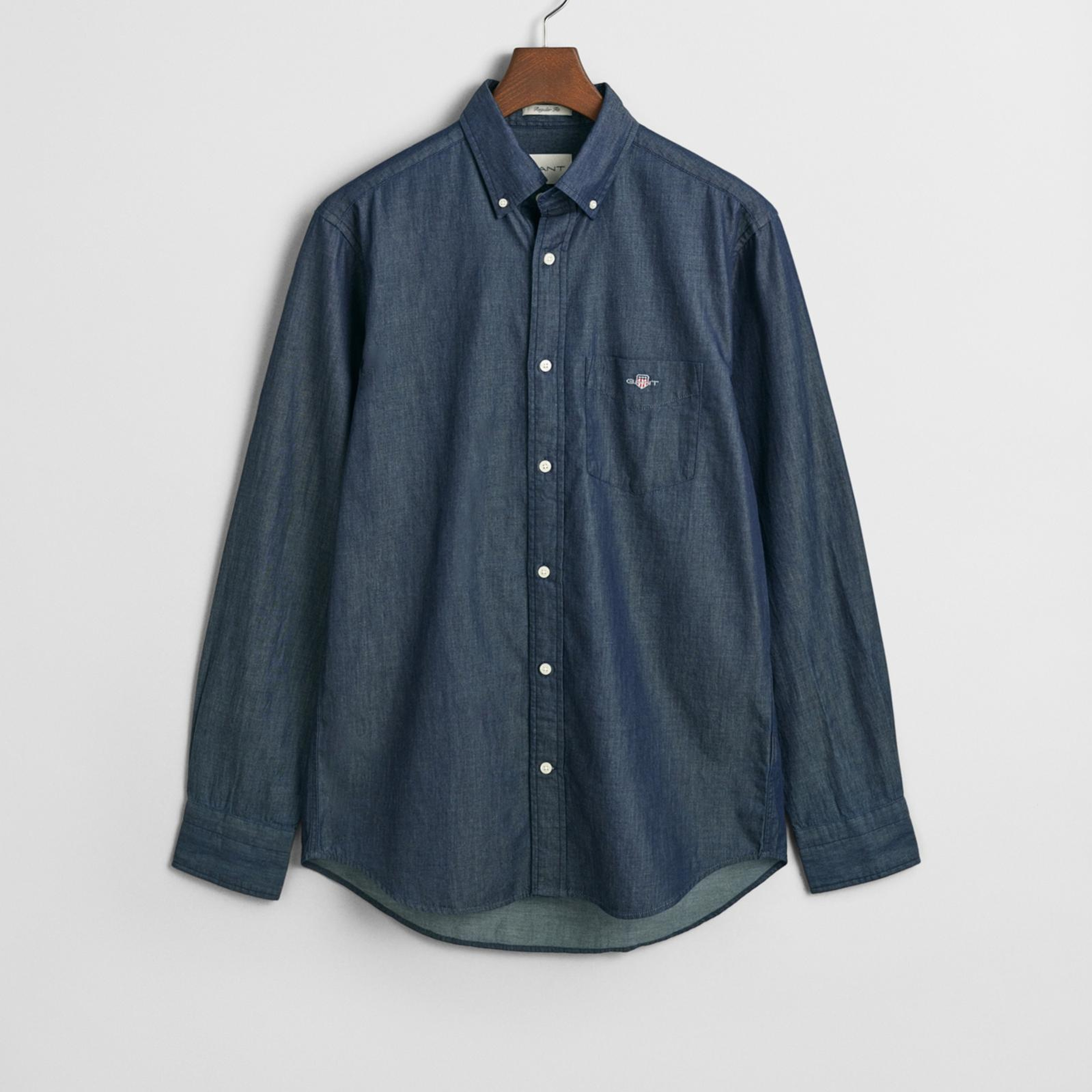 GANT Erkek Lacivert Regular Fit Düğmeli Yaka Gömlek