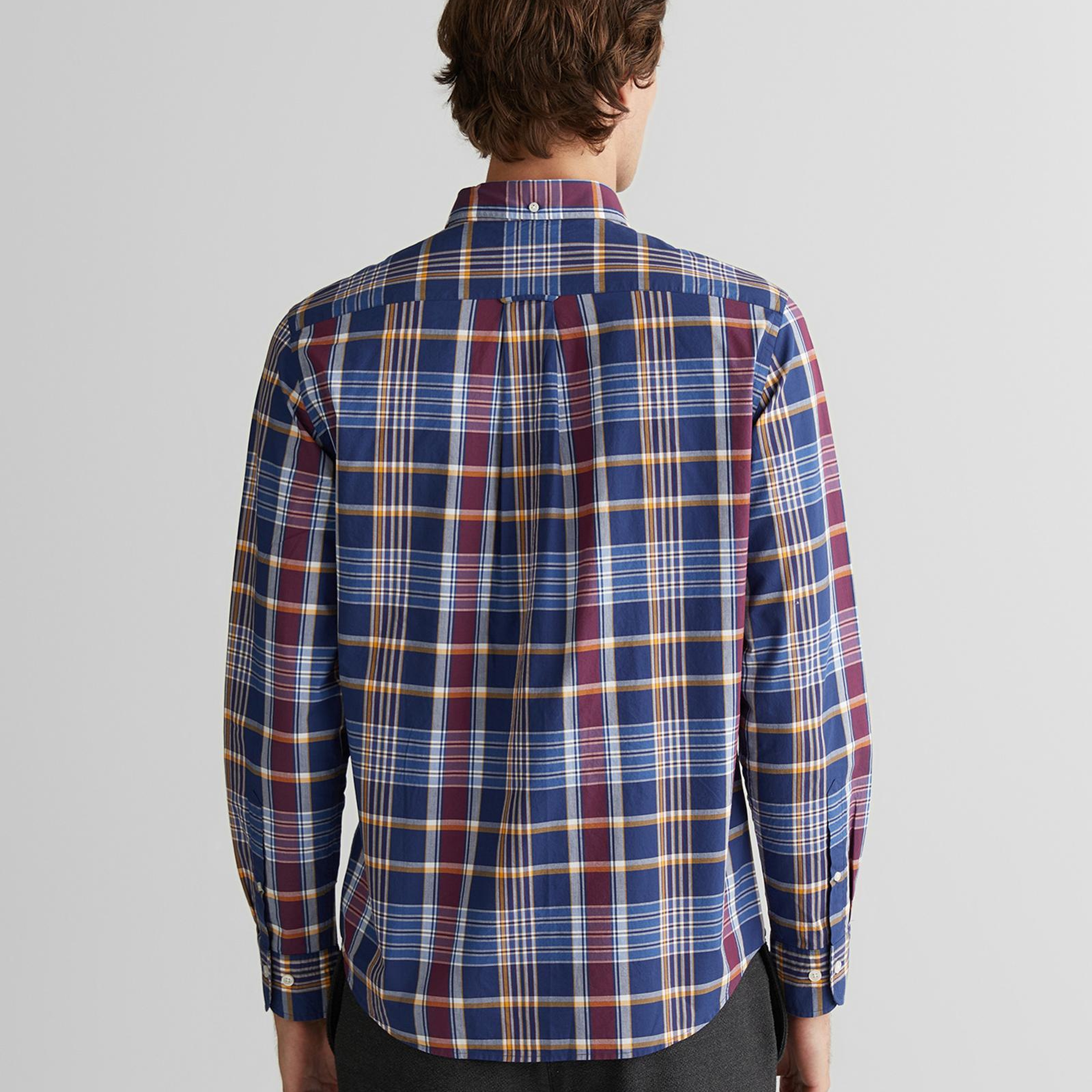 GANT Erkek Yeşil Regular Fit Düğmeli Yaka Çizgili Gömlek