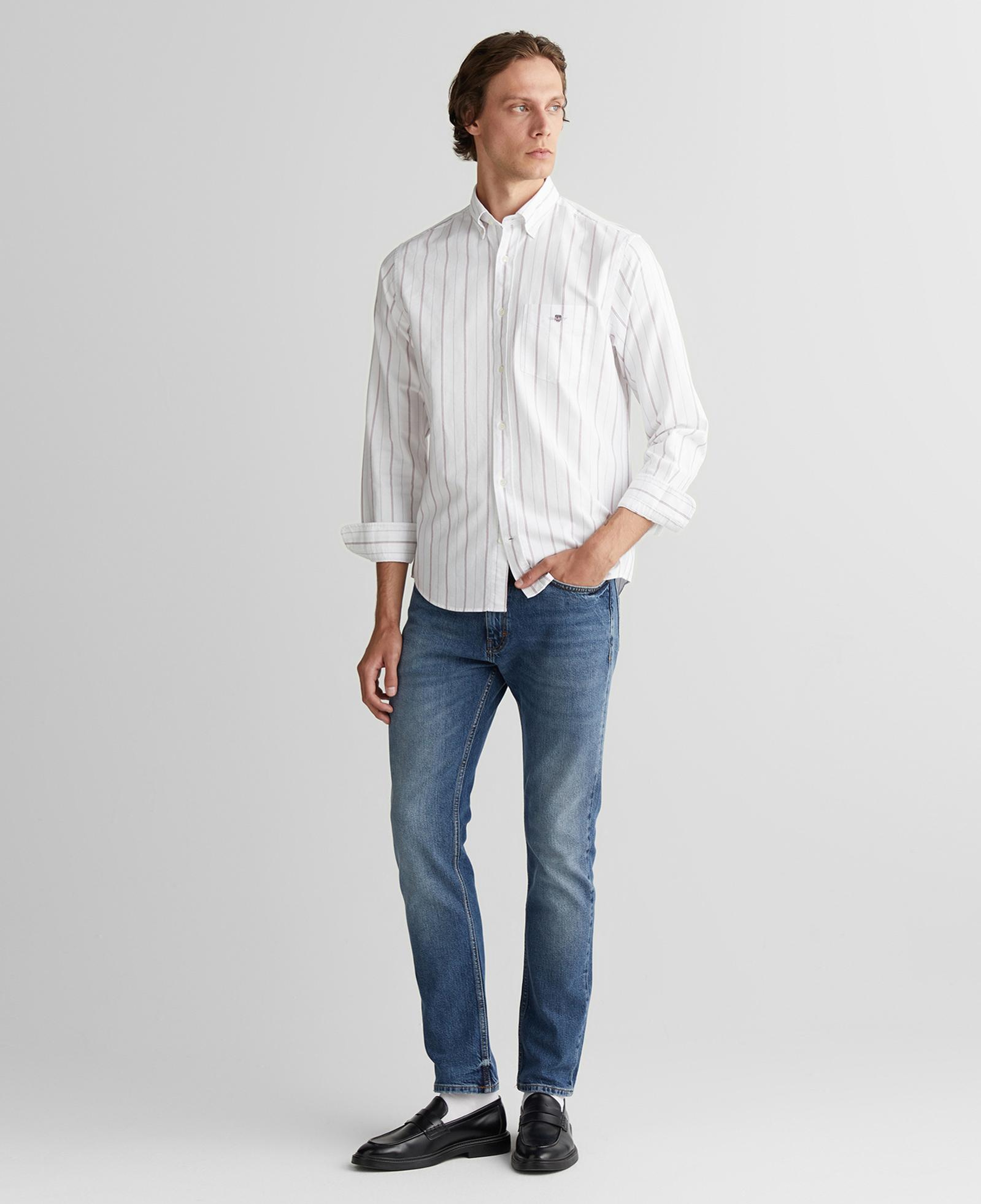 GANT Erkek Beyaz Regular Fit Düğmeli Gömlek