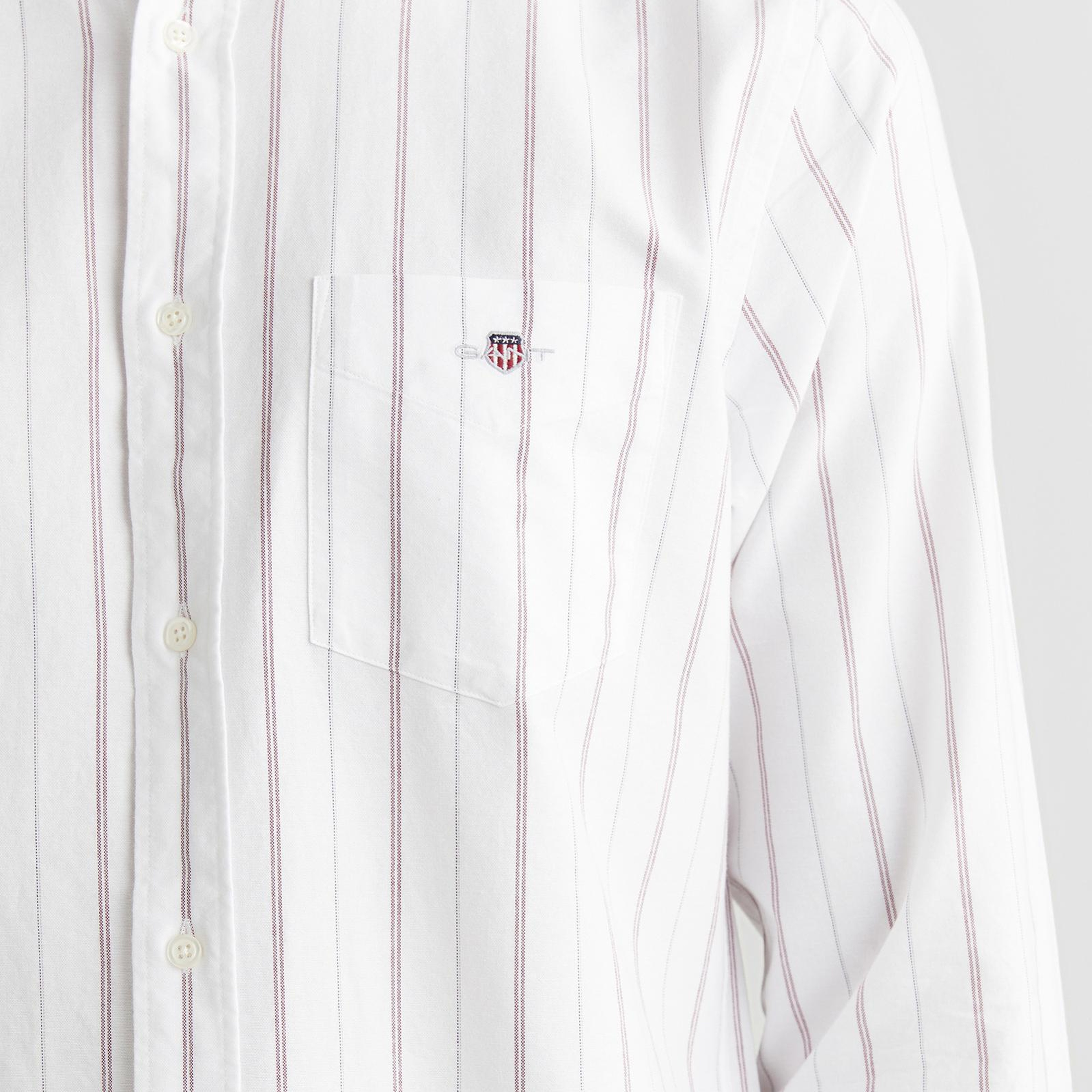 GANT Erkek Beyaz Regular Fit Düğmeli Gömlek