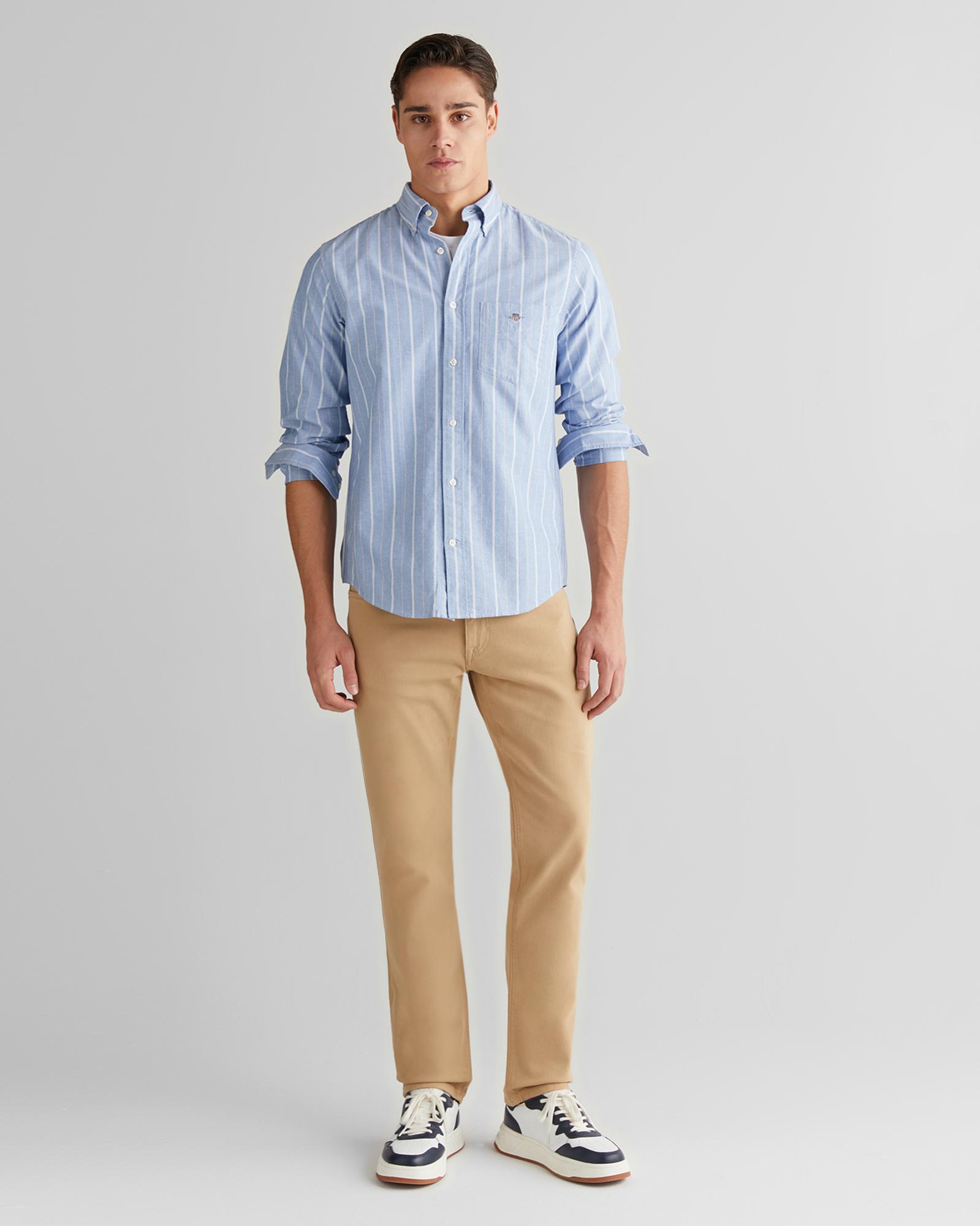 GANT Erkek Mavi Regular Fit Düğmeli Gömlek