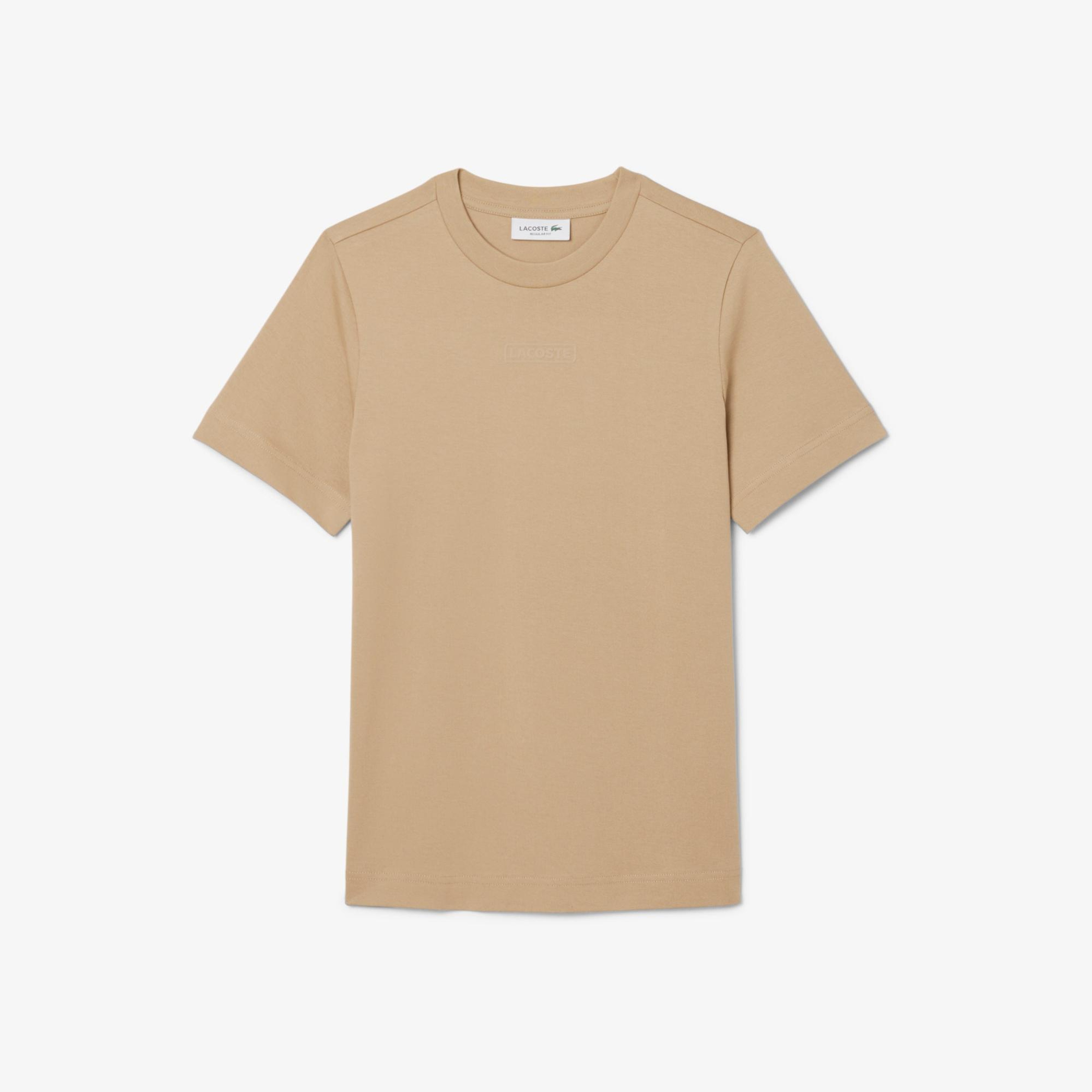 Lacoste Print Cotton Kadın Bej T-Shirt