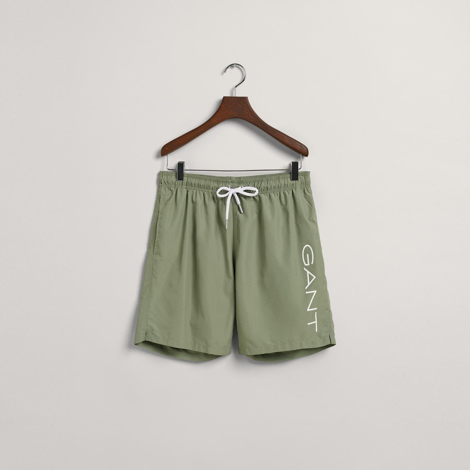 Gant Erkek Yeşil Logolu Mayo Şort