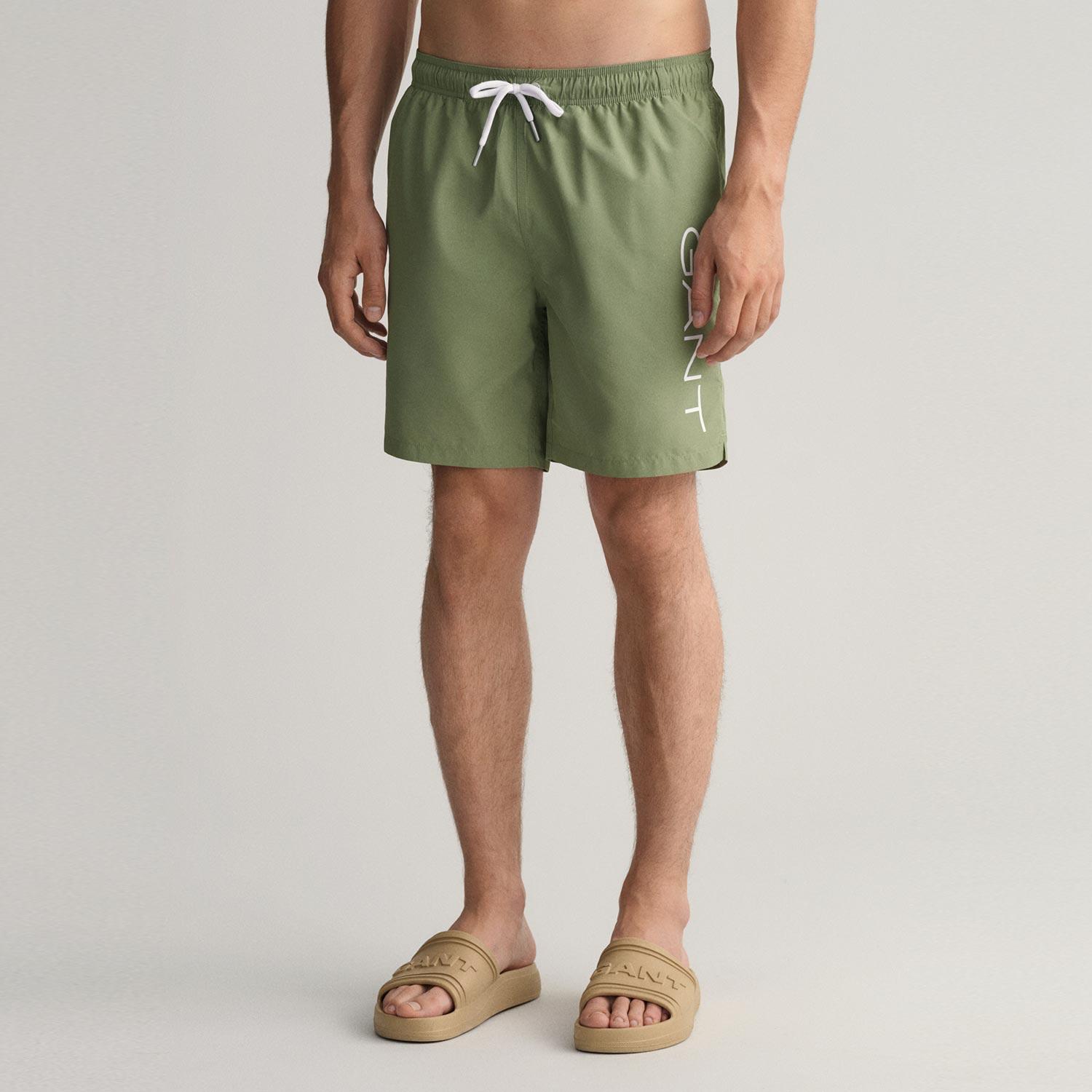 Gant Erkek Yeşil Logolu Mayo Şort