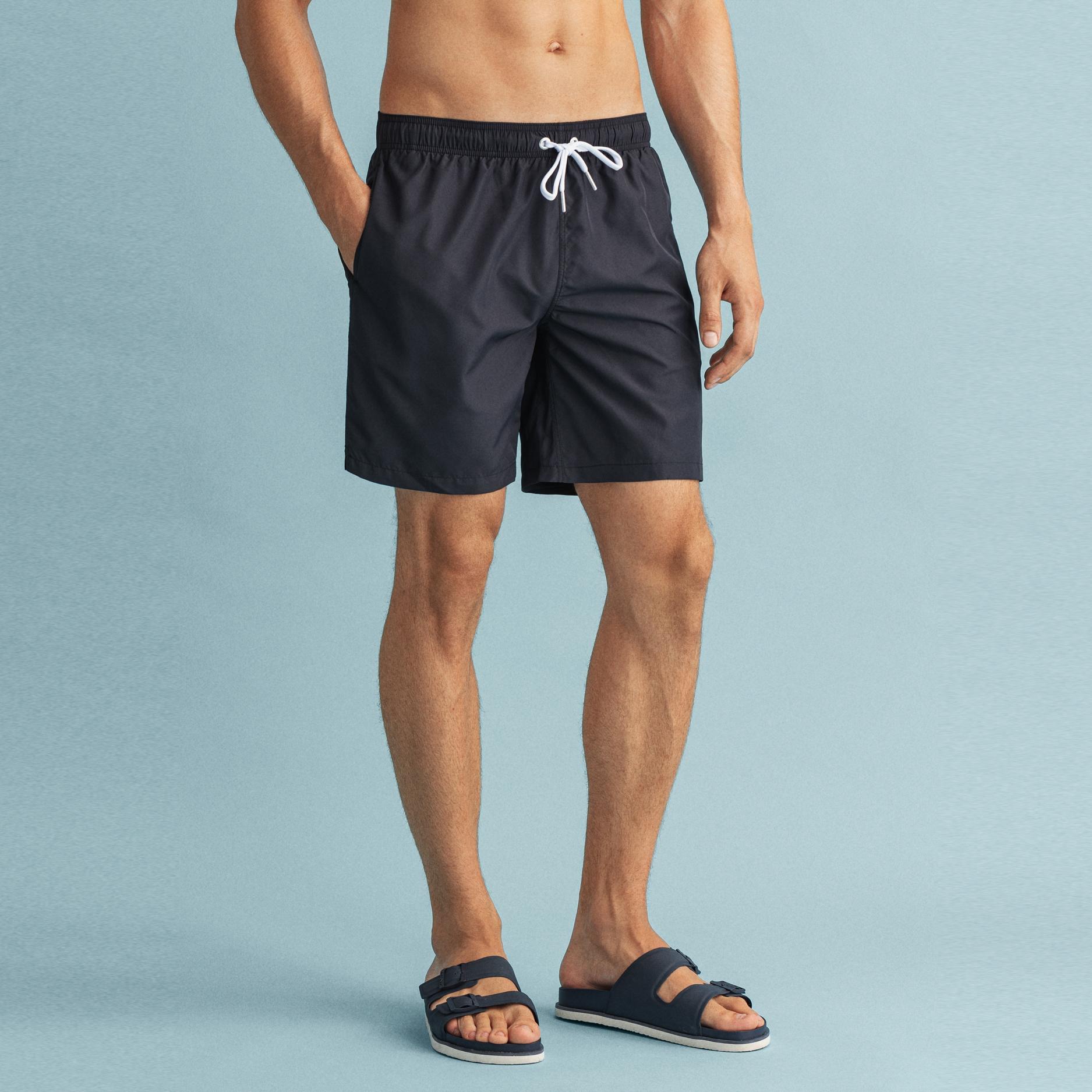 Gant Erkek Siyah Logolu Mayo Şort