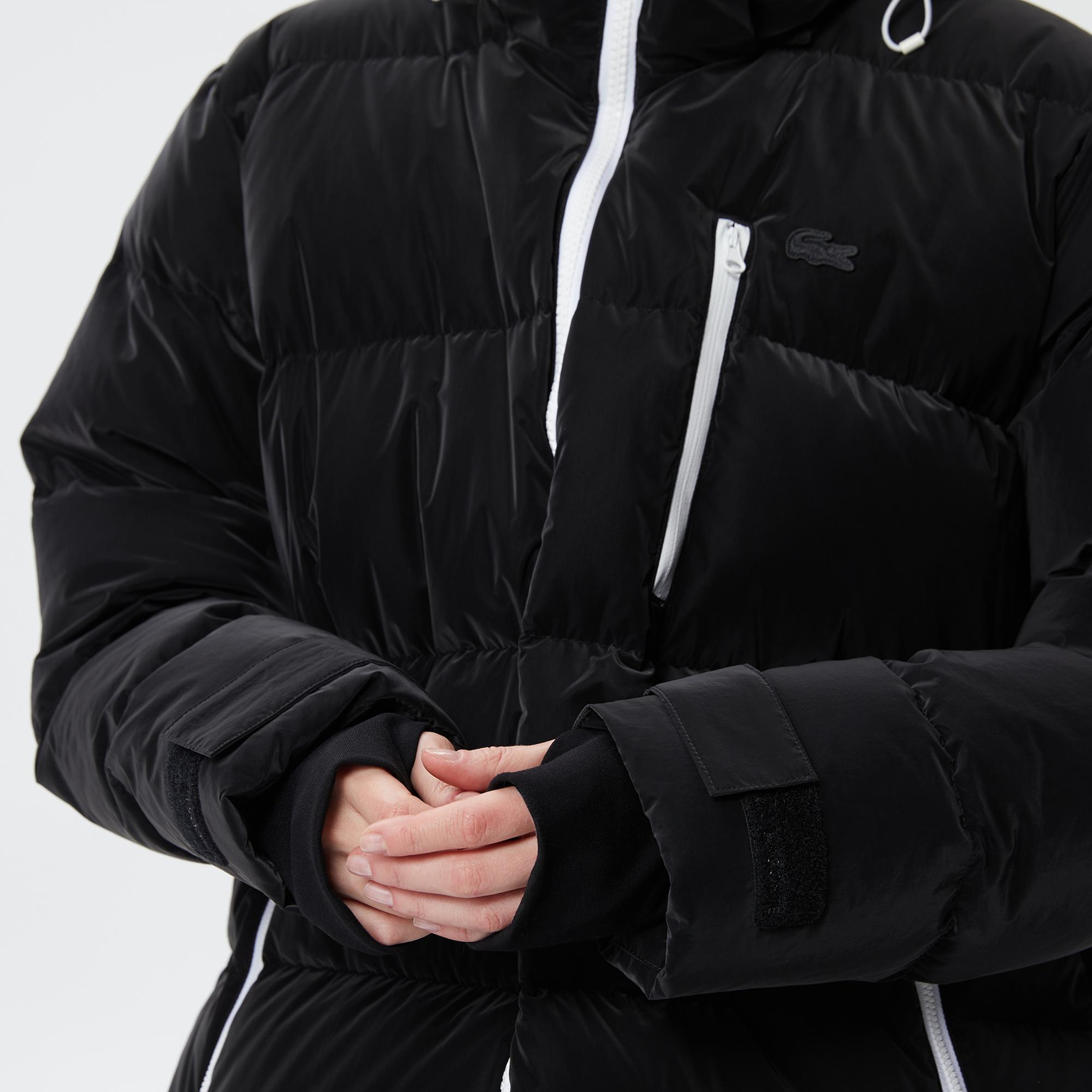 Kadın Kapüşonlu Kapitone Siyah Mont