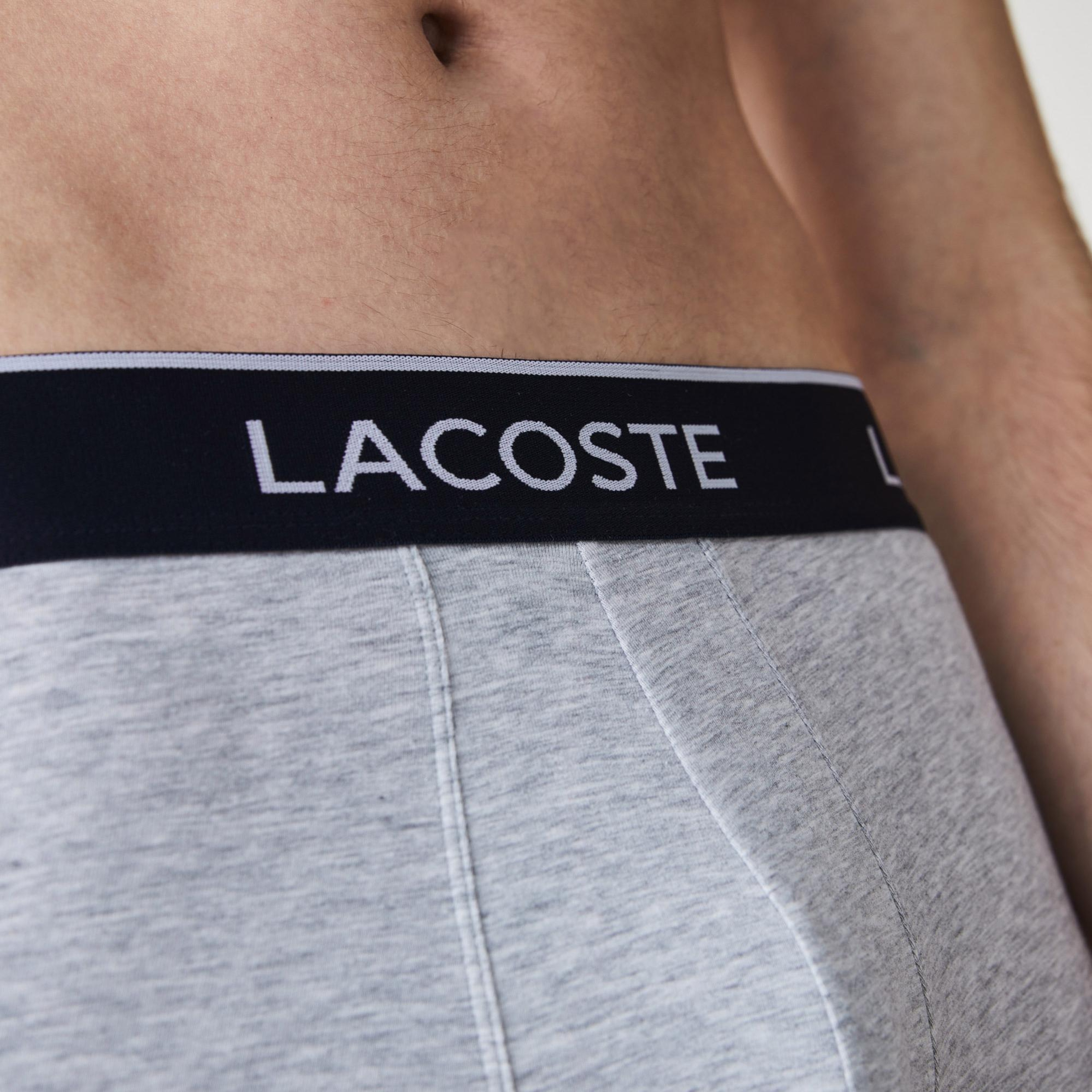 Lacoste Erkek 3'lü Gri Boxer