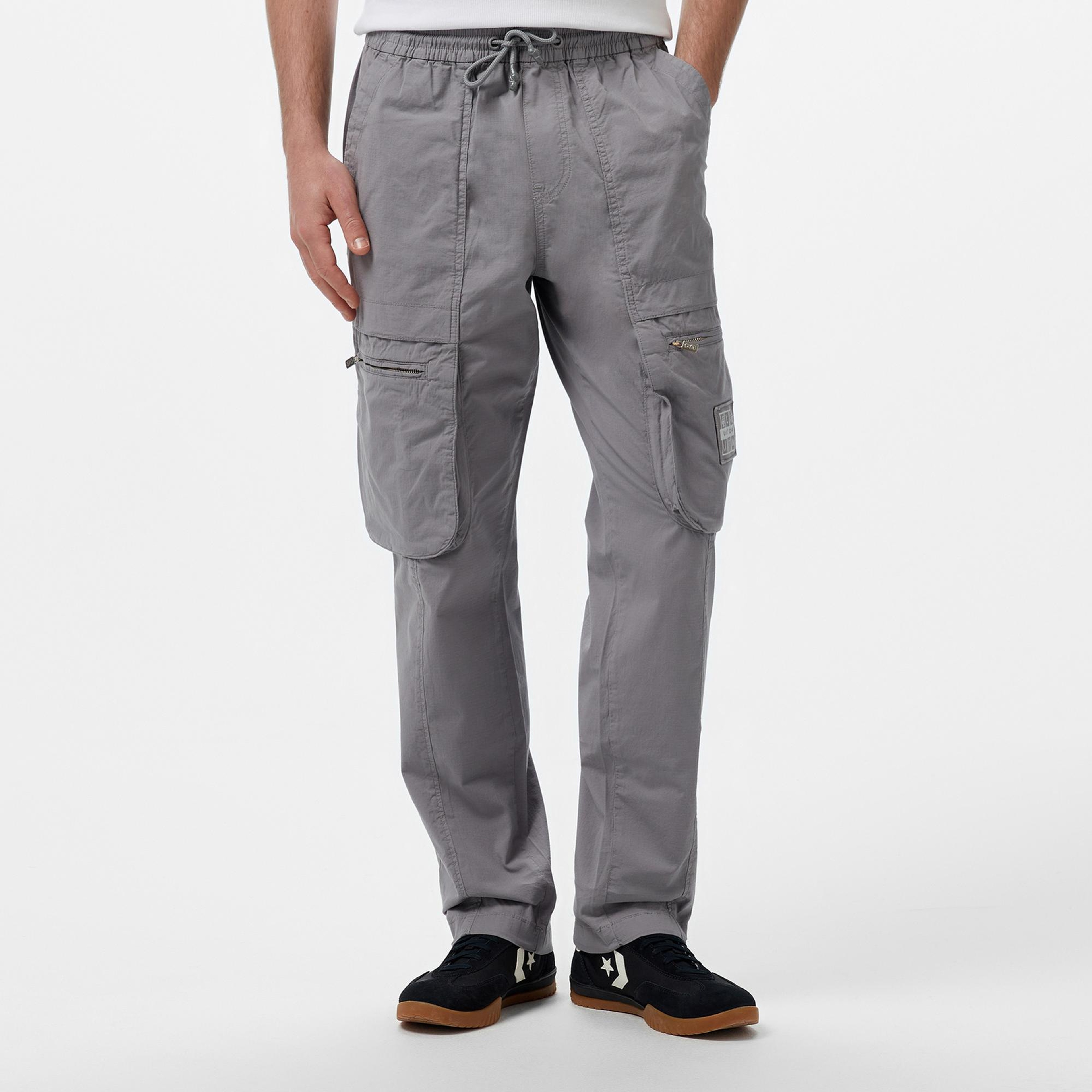 UNITED4 Oversize Erkek Gri Pantolon